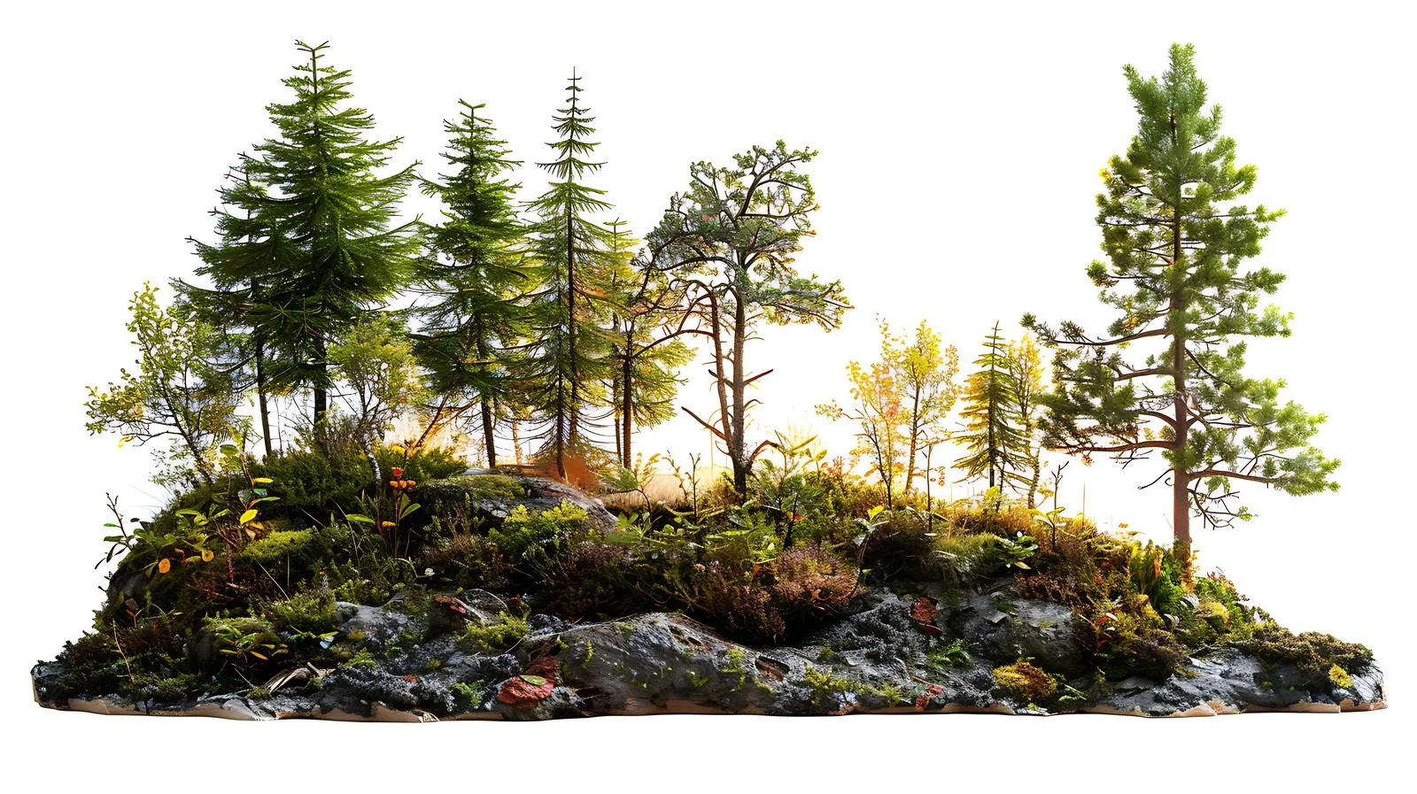 Tranquil Forest Scene at Sunset free images image from Dotvec