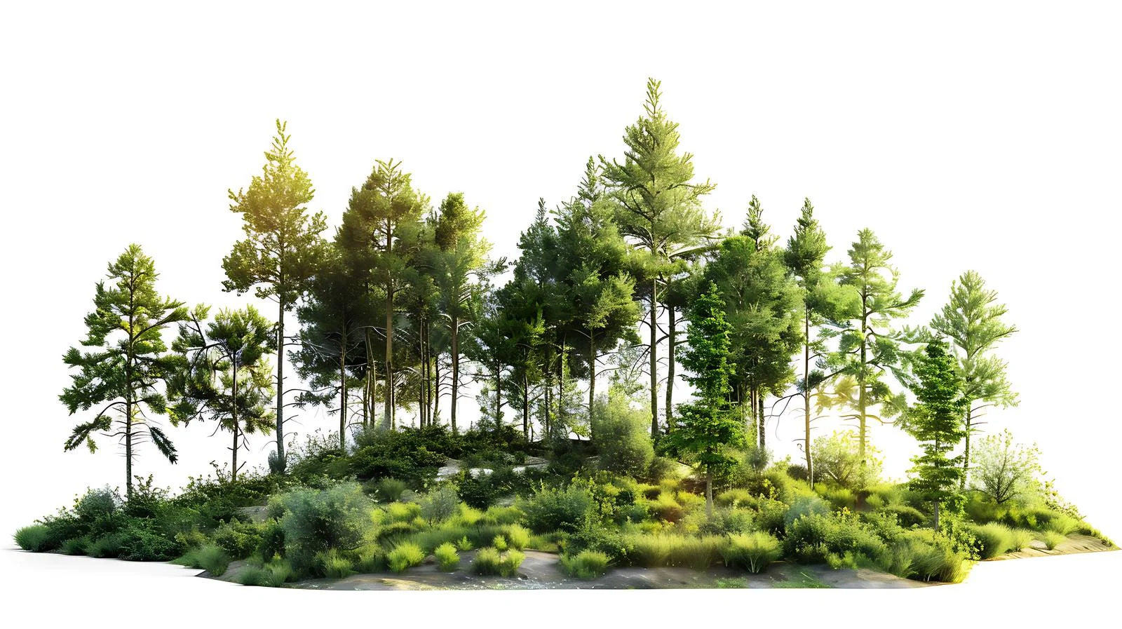 Tranquil Sunset Over Forest Grove Silhouette — free download from Dotvec