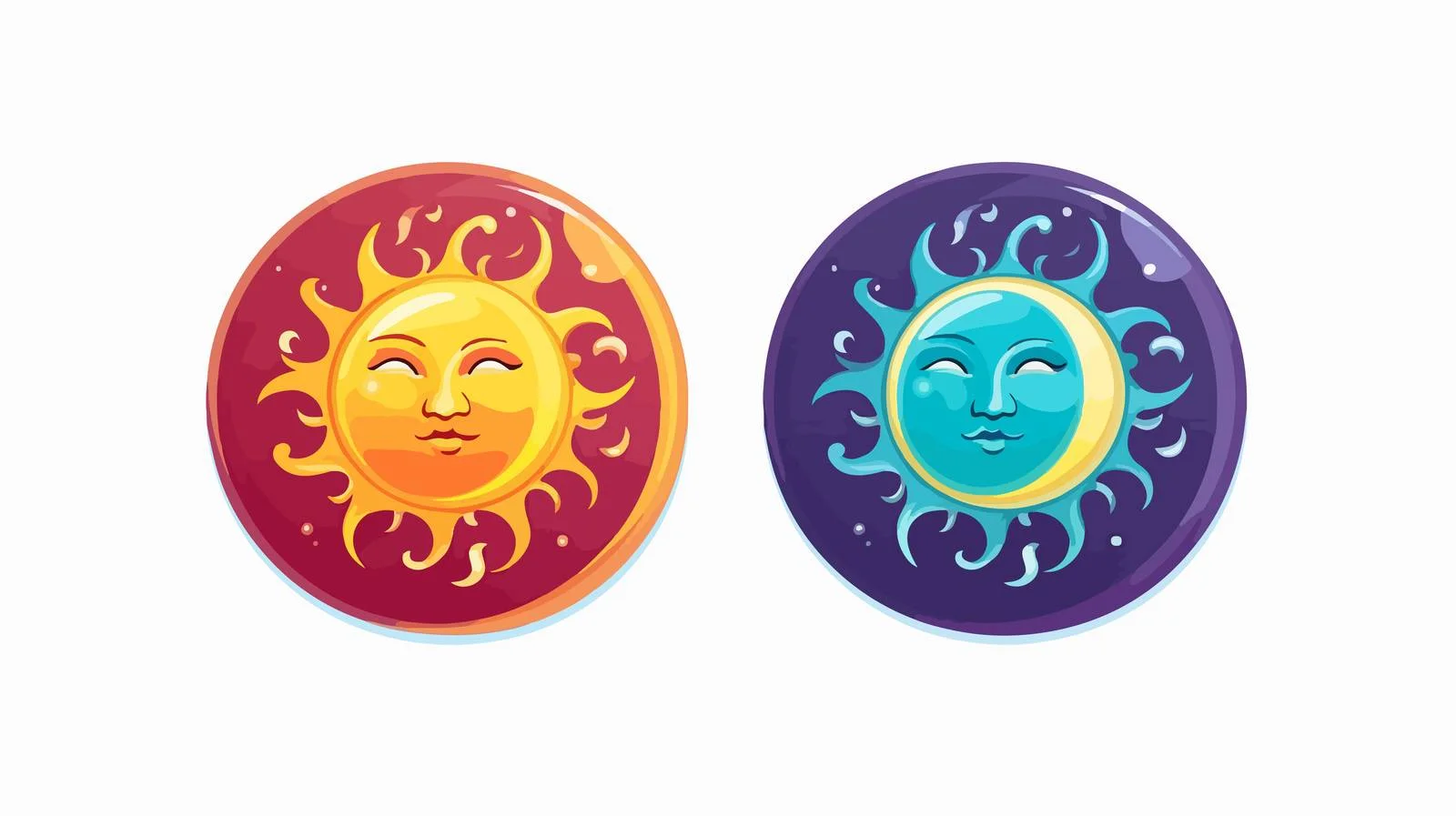 Sun & Moon Opposite in Dual Phases — free download from Dotvec