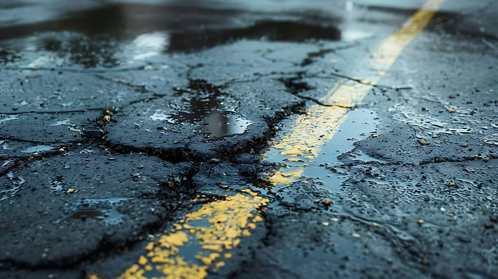 Rainy asphalt outside a hypermarket — free download from Dotvec