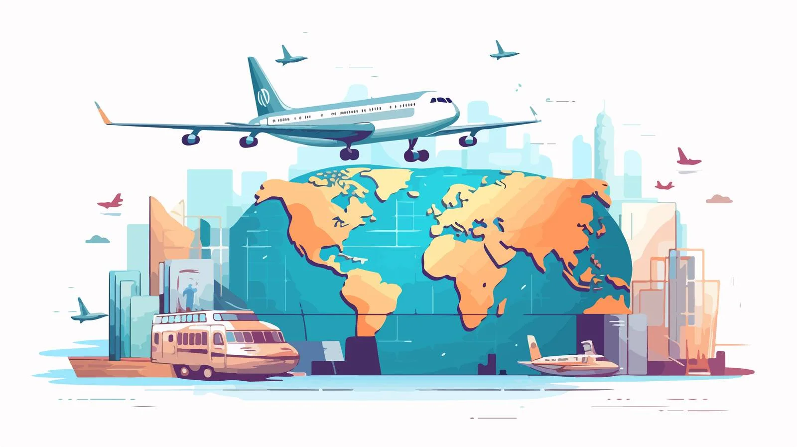 Plan International Travel with Pinned World Map — free download from Dotvec