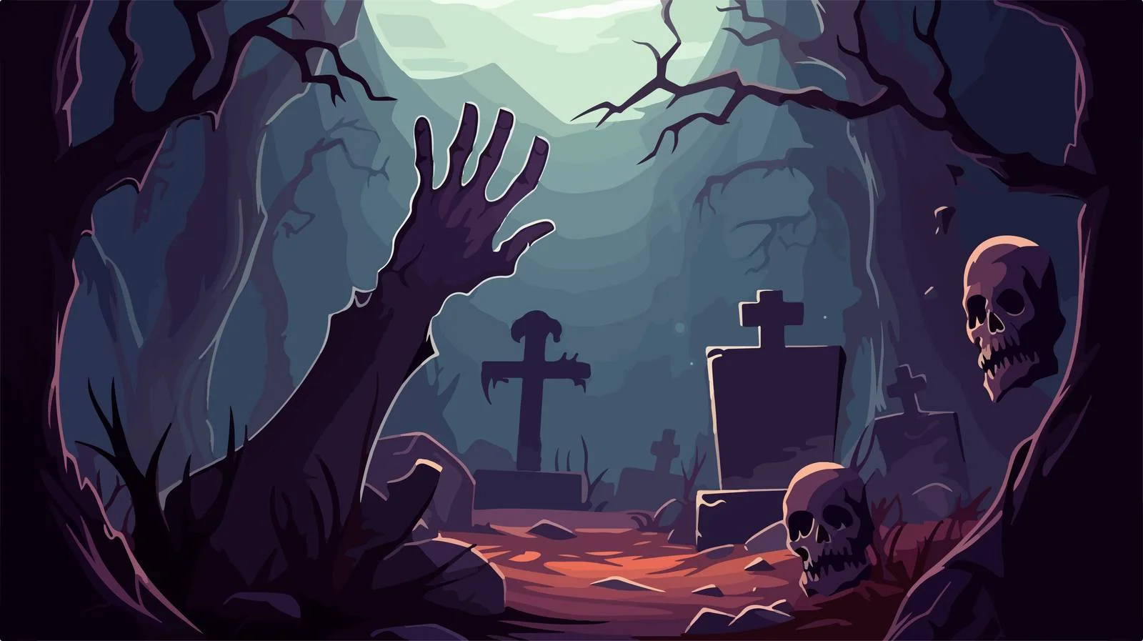 Zombie Hand Grave Icon — free download from Dotvec