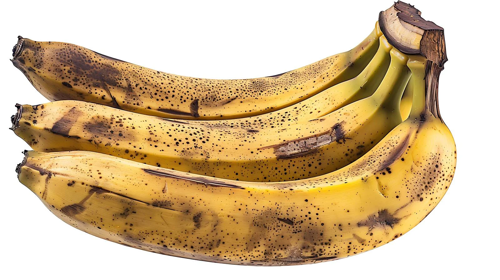 Three ripe bananas on white background — free download from Dotvec