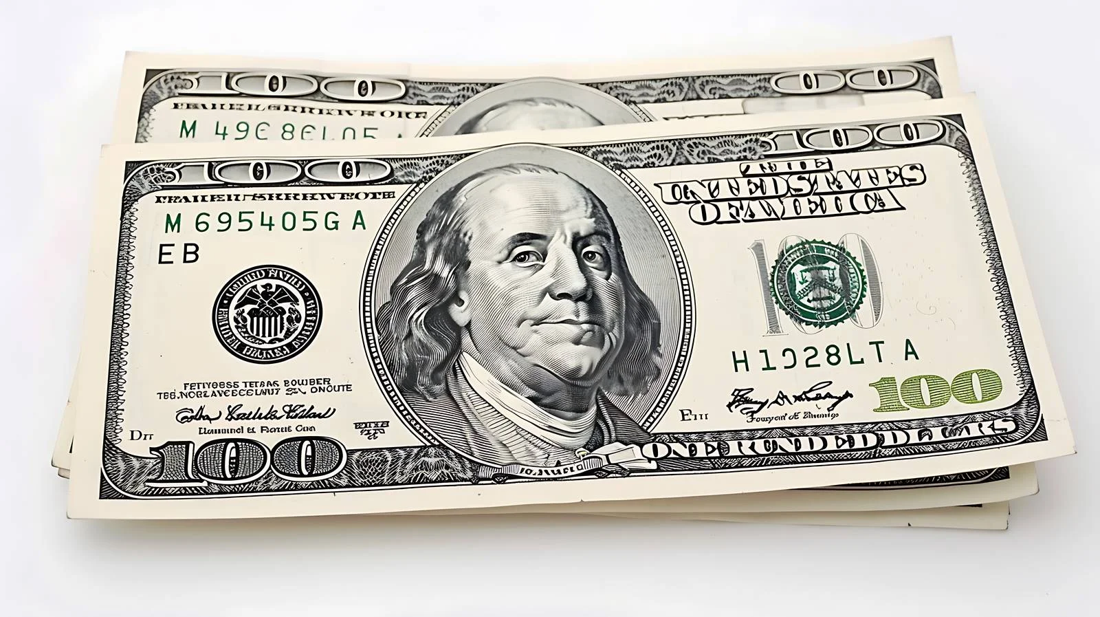 Three American Dollar Bills Isolated Currency — free download from Dotvec
