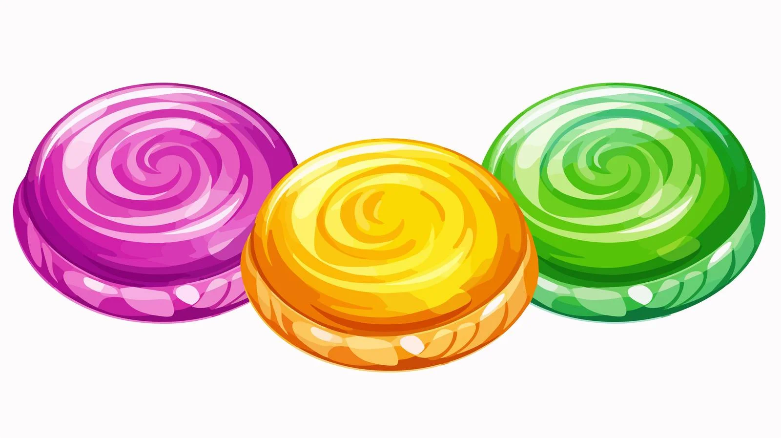 Colorful Candy Trio Vector Illustration