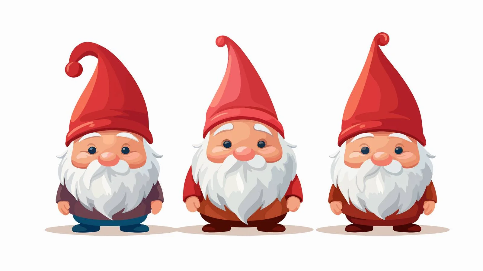 Whimsical Christmas Gnomes Keeping Distance — free download from Dotvec