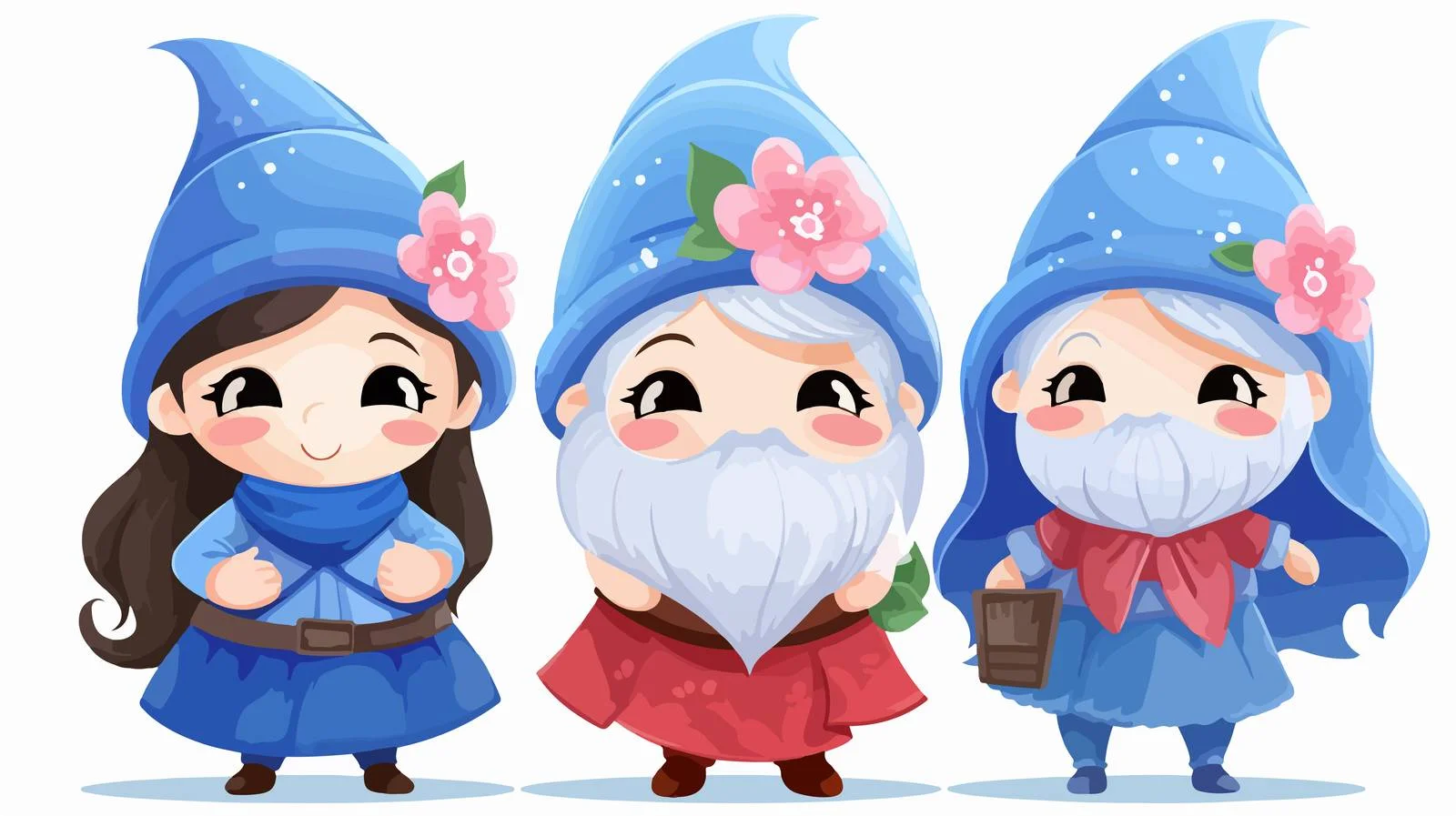 Festive Gnomes Maintaining Social Distance — free download from Dotvec