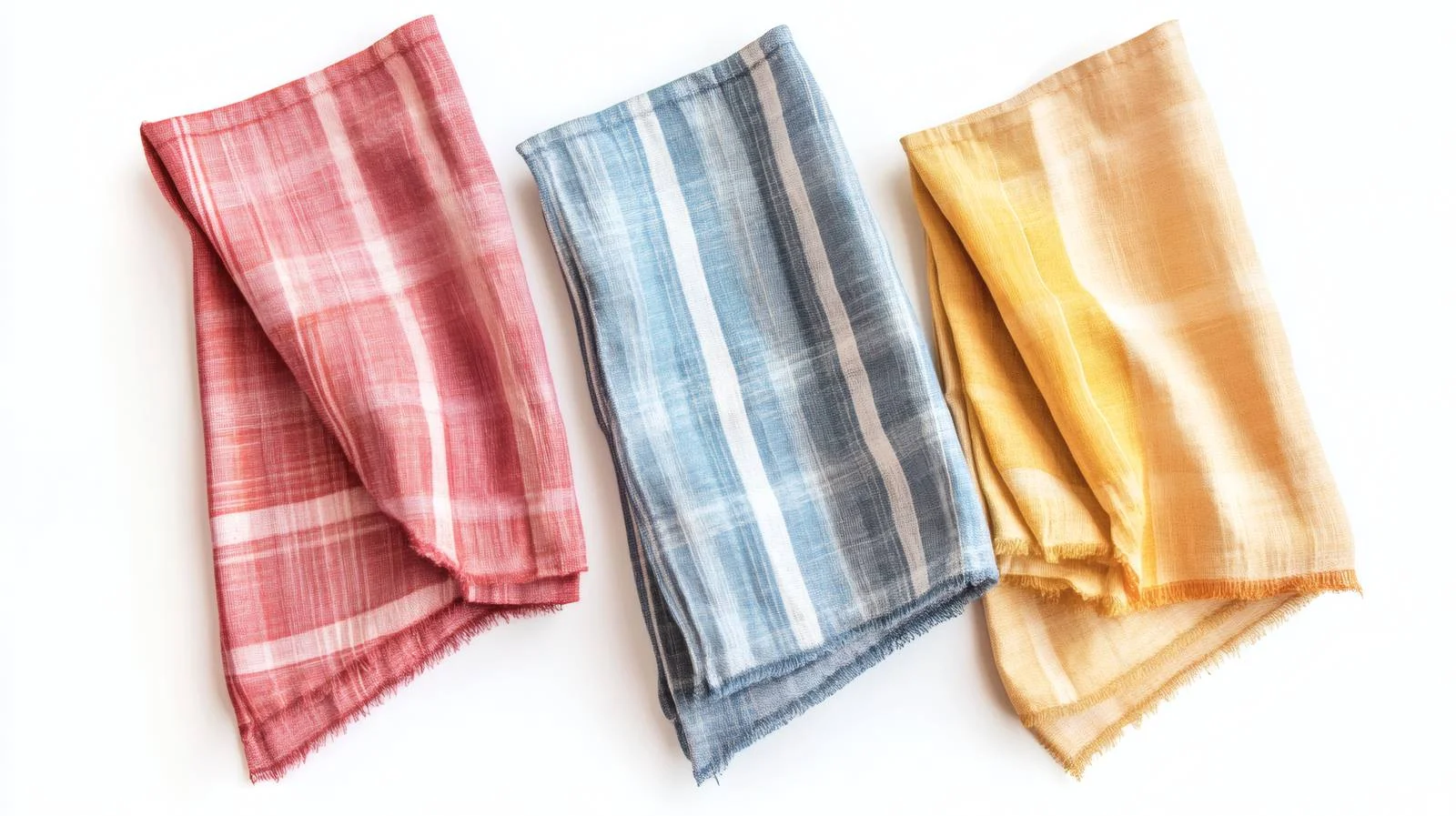 Elegant Three-Piece Napkin Set on White — free download from Dotvec