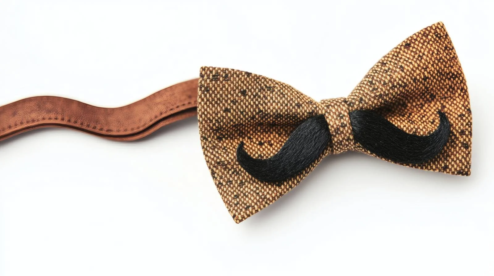 Classic Tie and Mustache on White Background – free neckwear image from Dotvec