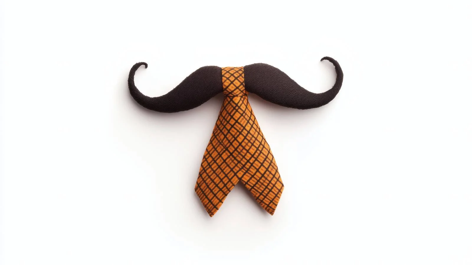 Dapper Mustache and Tie on White Background – free necktie image from Dotvec