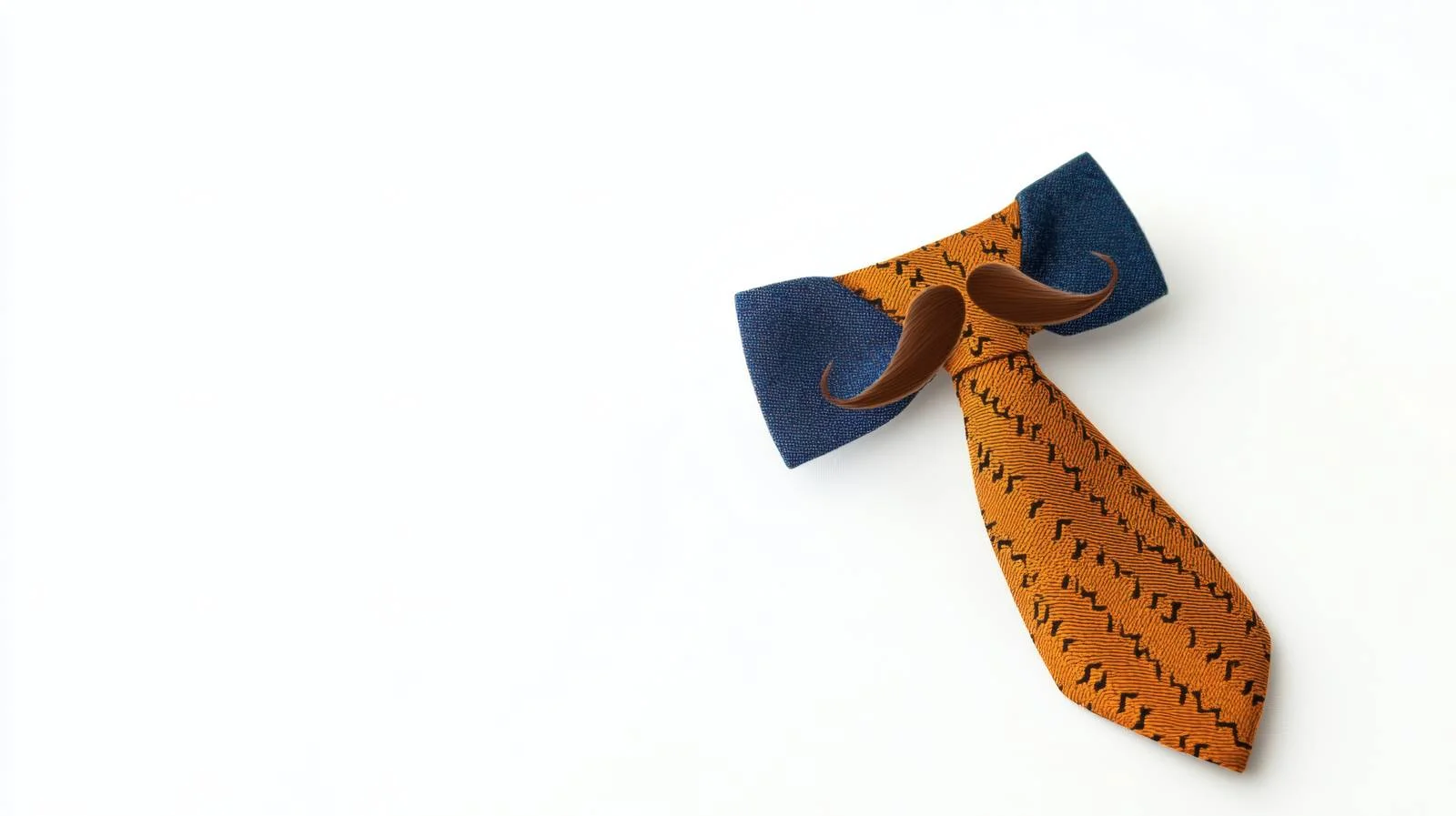 Elegant Tie and Moustache on White Background — free download from Dotvec