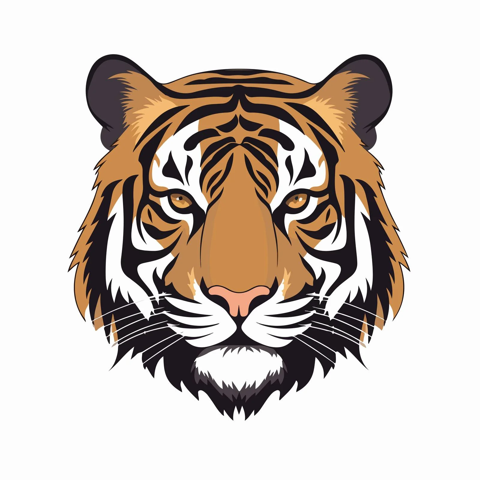 Majestic Tiger Face Close-up Portrait — free download from Dotvec