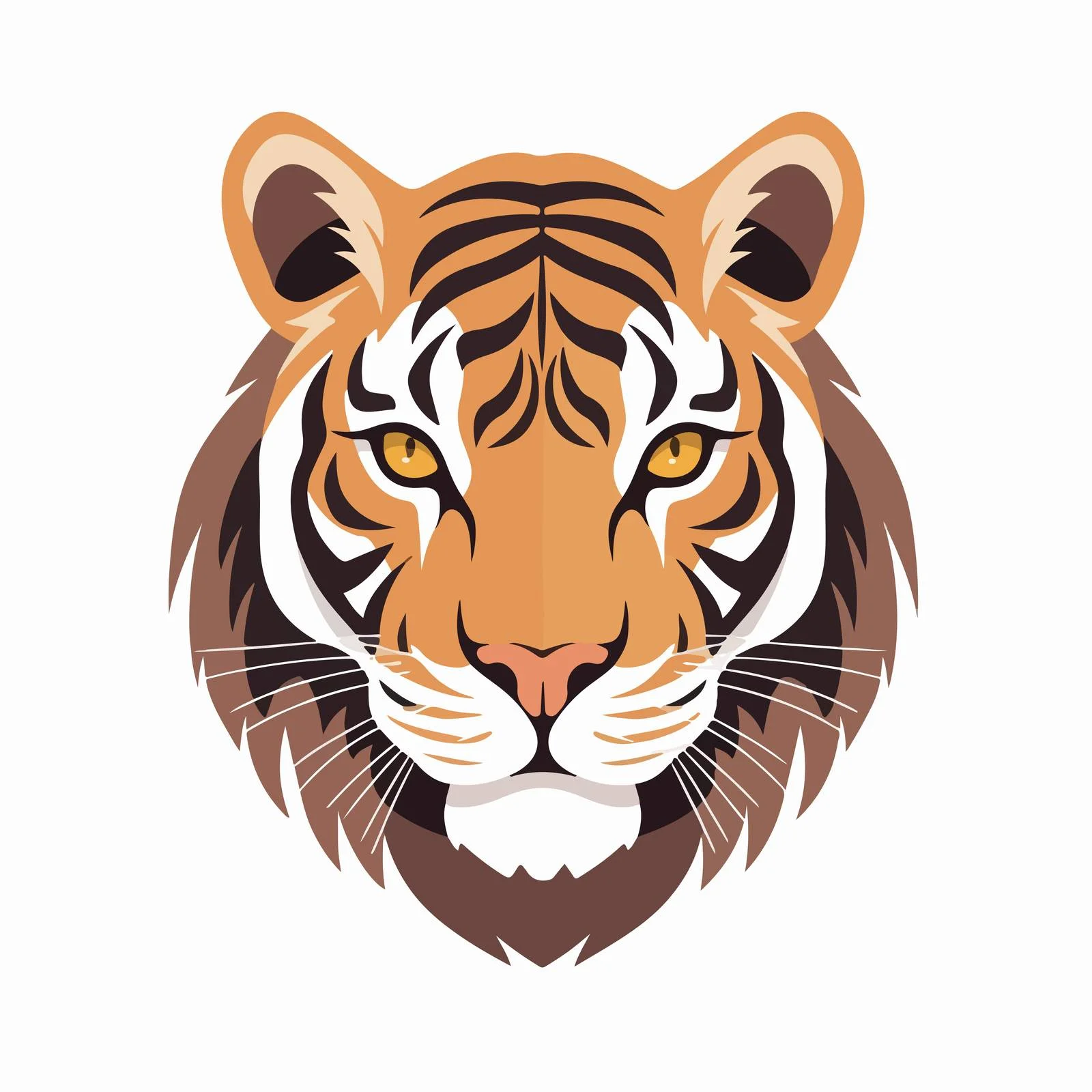 Majestic Tiger Face Close-Up Portrait — free download from Dotvec