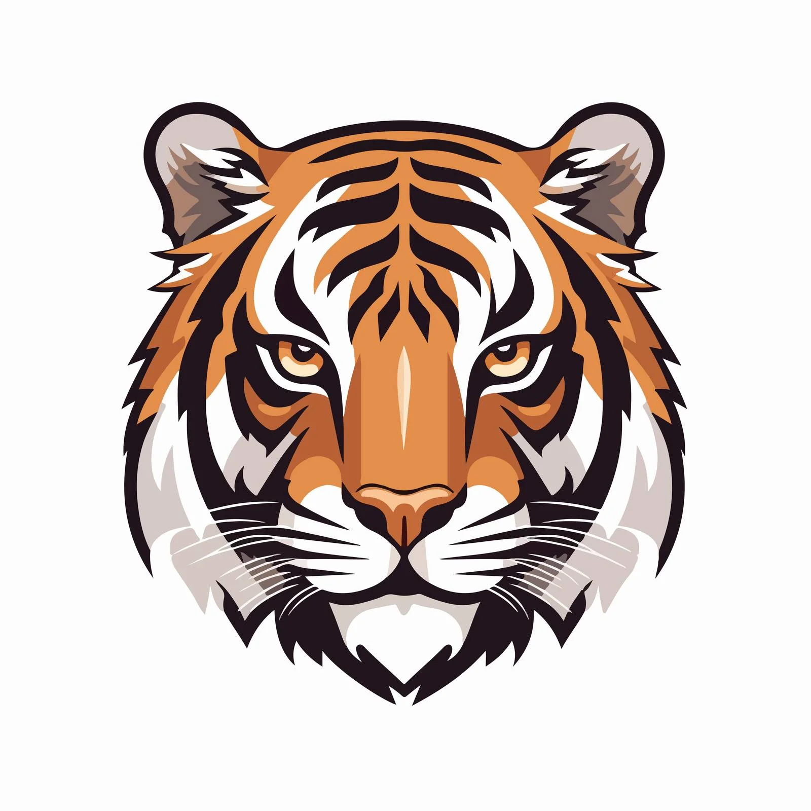 Majestic Tiger Head Closeup Portrait Design — free download from Dotvec