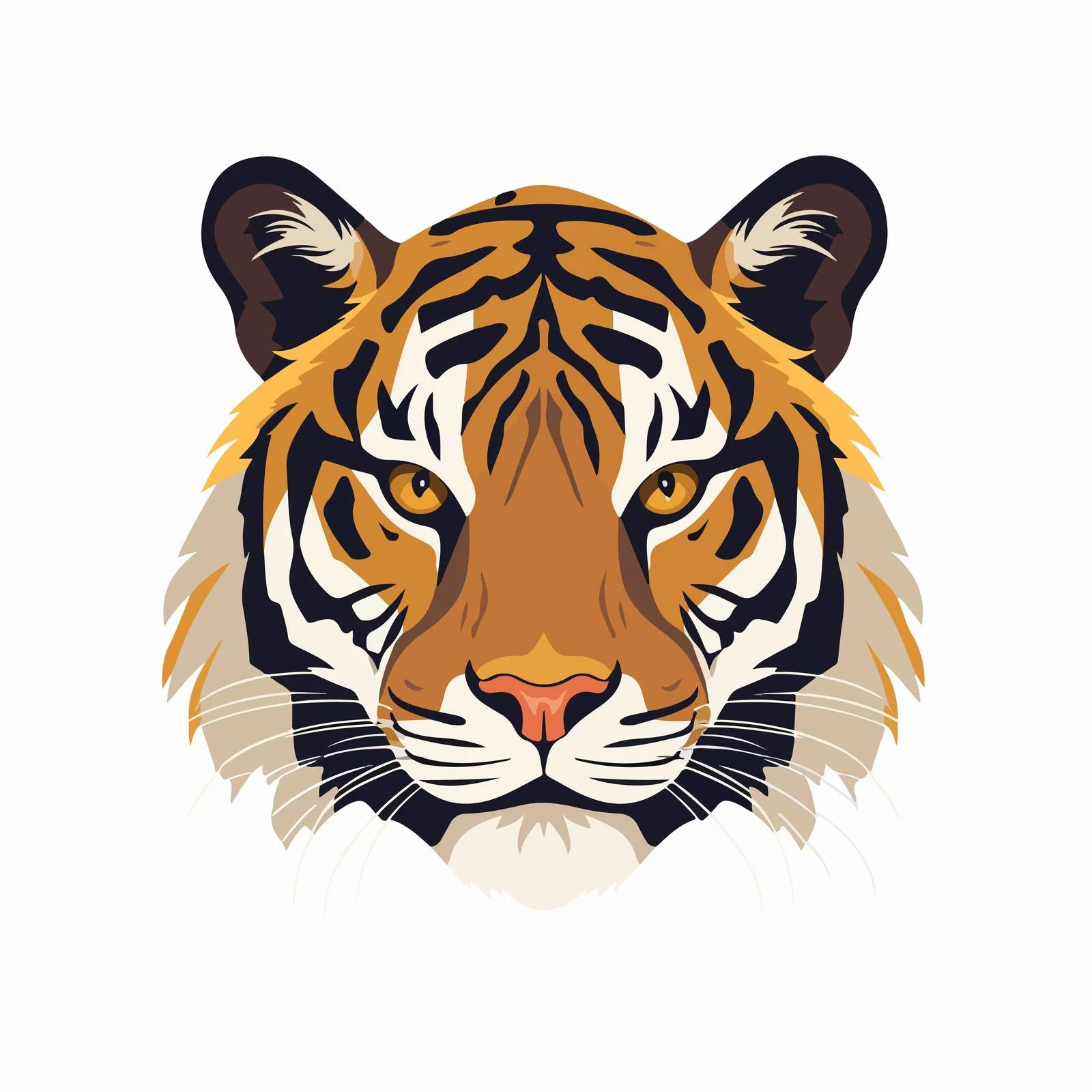 Majestic tiger head portrait icon — free download from Dotvec