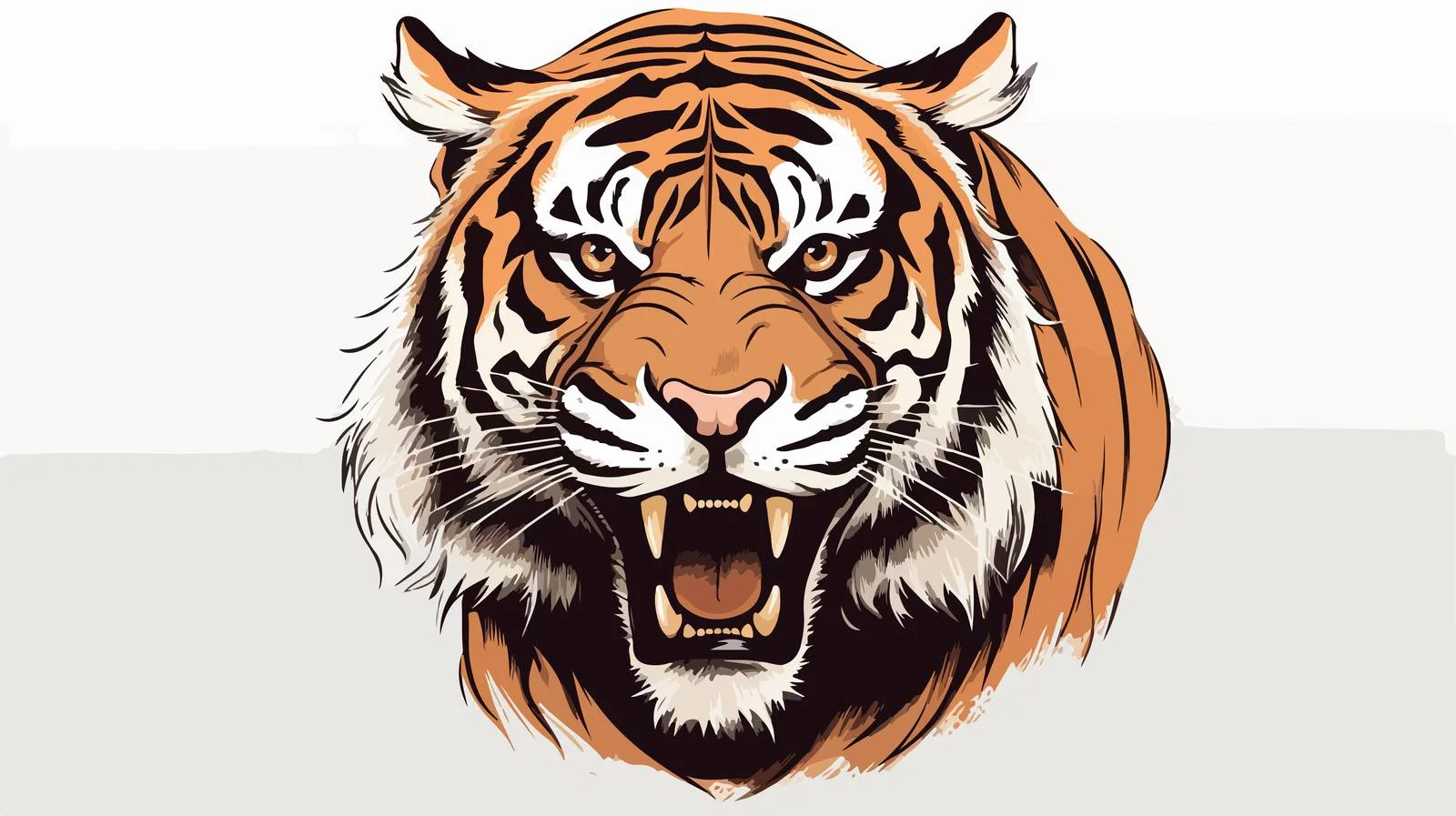 Tiger Head Sketch Illustration — free download from Dotvec