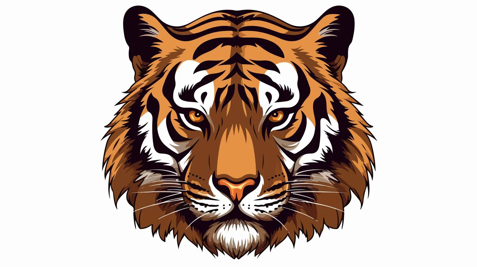Hand-Drawn Tiger Head Vector Illustration — free download from Dotvec
