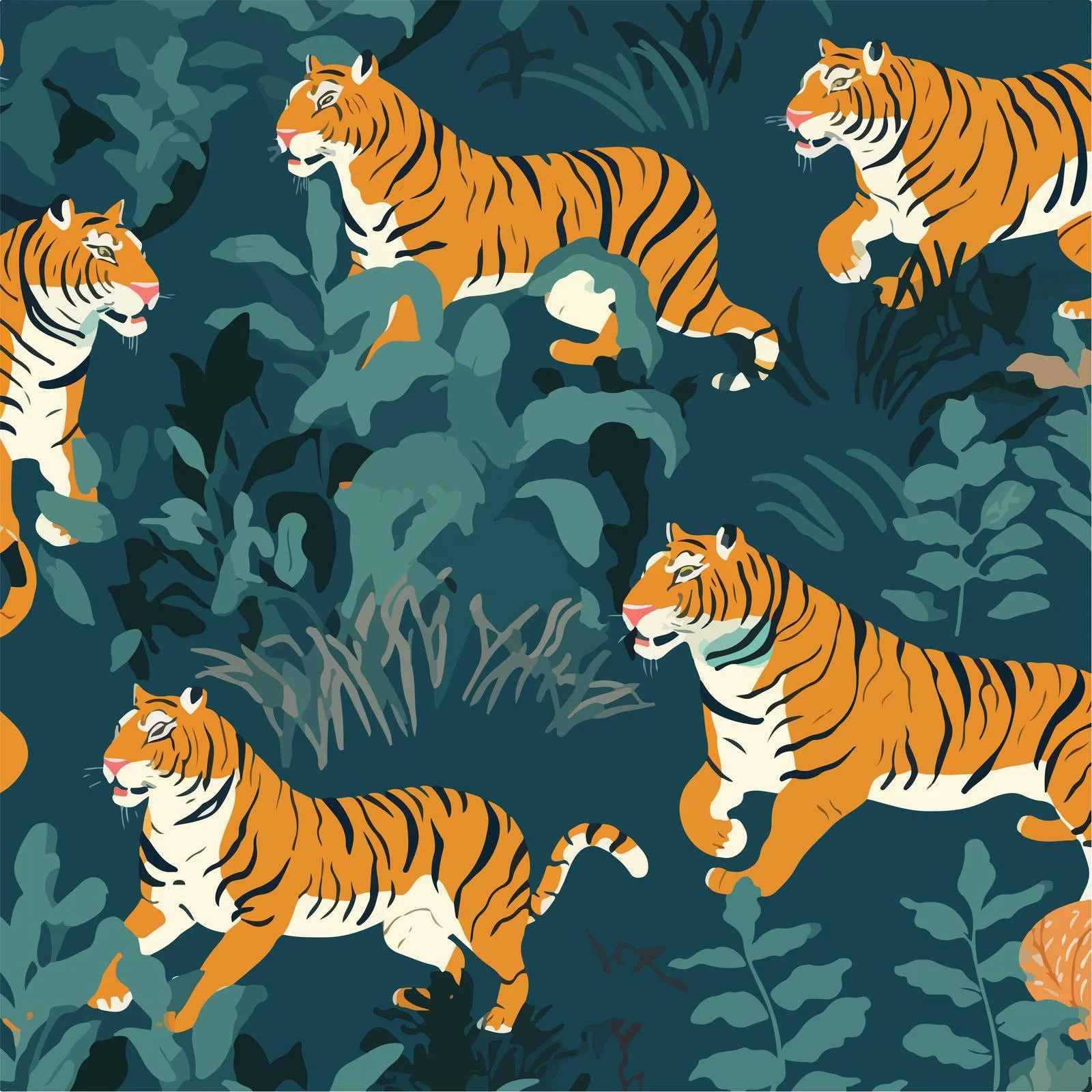 Elegant Tiger Pattern Seamless Background Design — free download from Dotvec