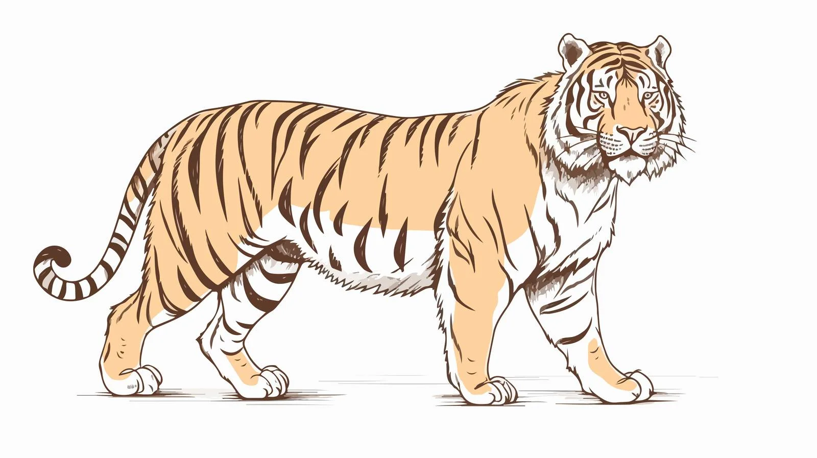 Tiger Doodle Sketch Vector Illustration — free download from Dotvec