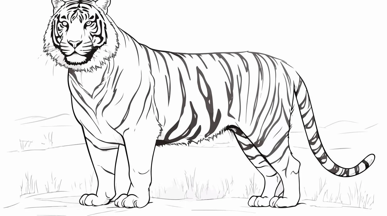 Hand-Drawn Tiger Doodle Sketch — free download from Dotvec