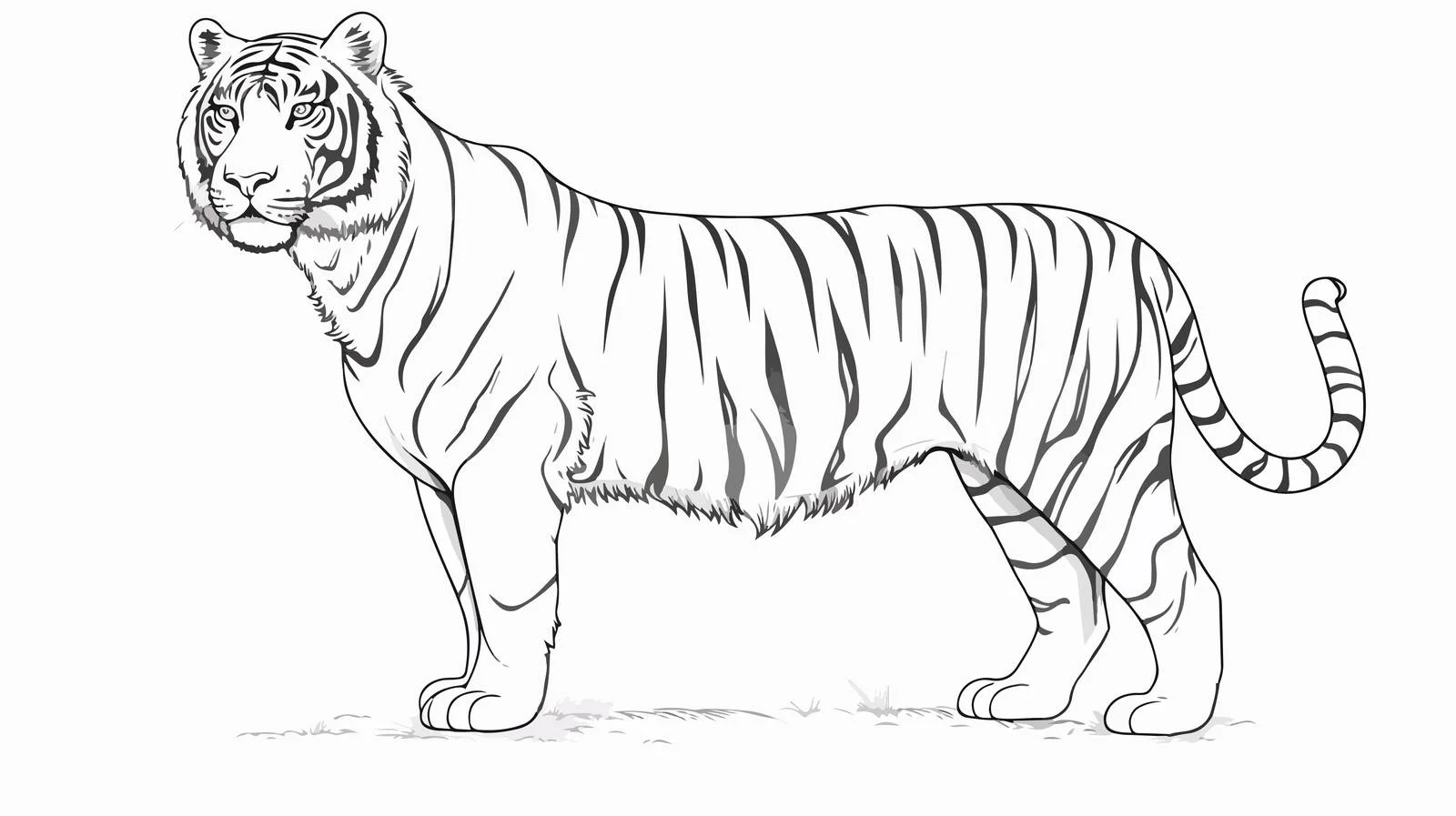 Tiger Sketch Doodle in Vector Style — free download from Dotvec