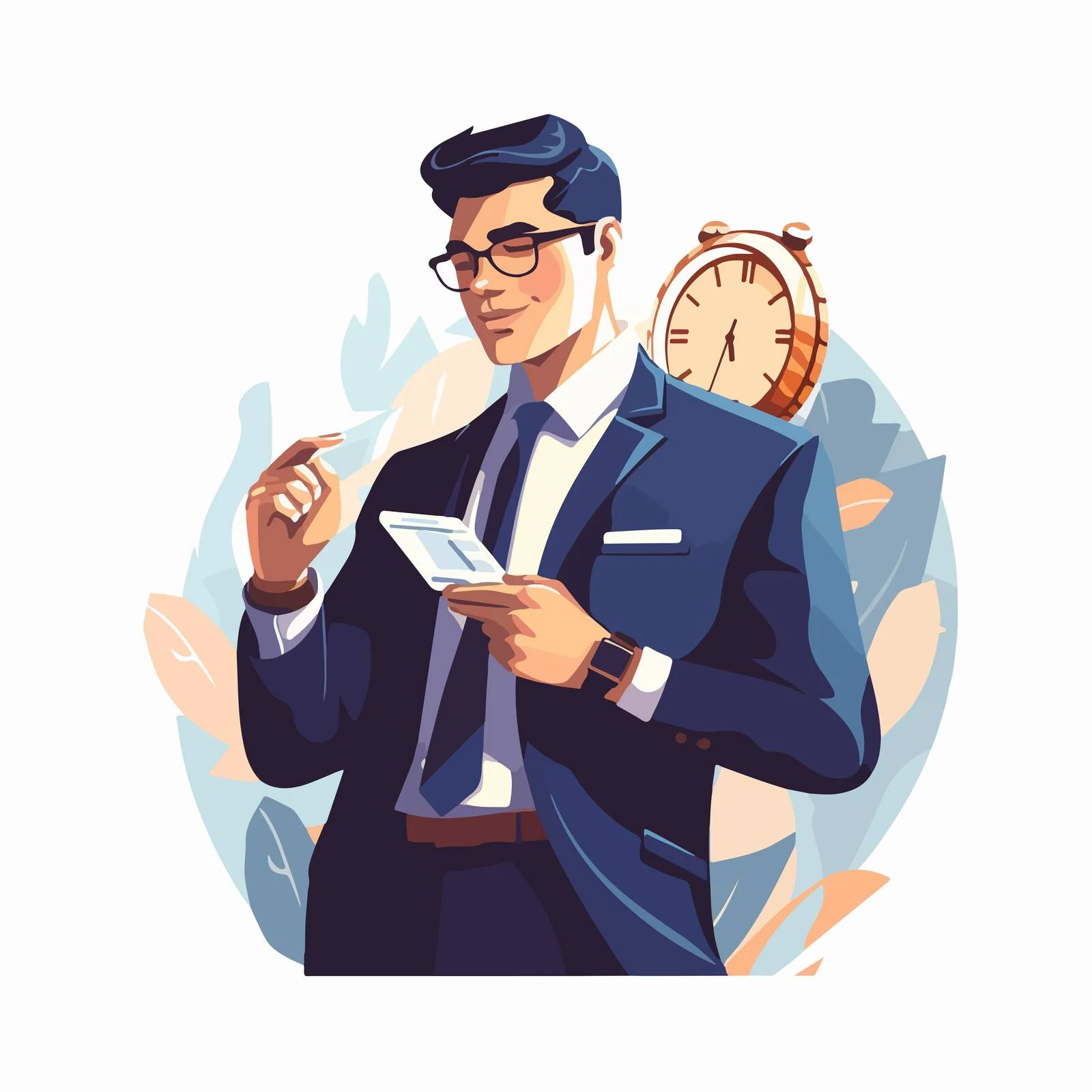 Wealthy individual checking time on watch — free download from Dotvec