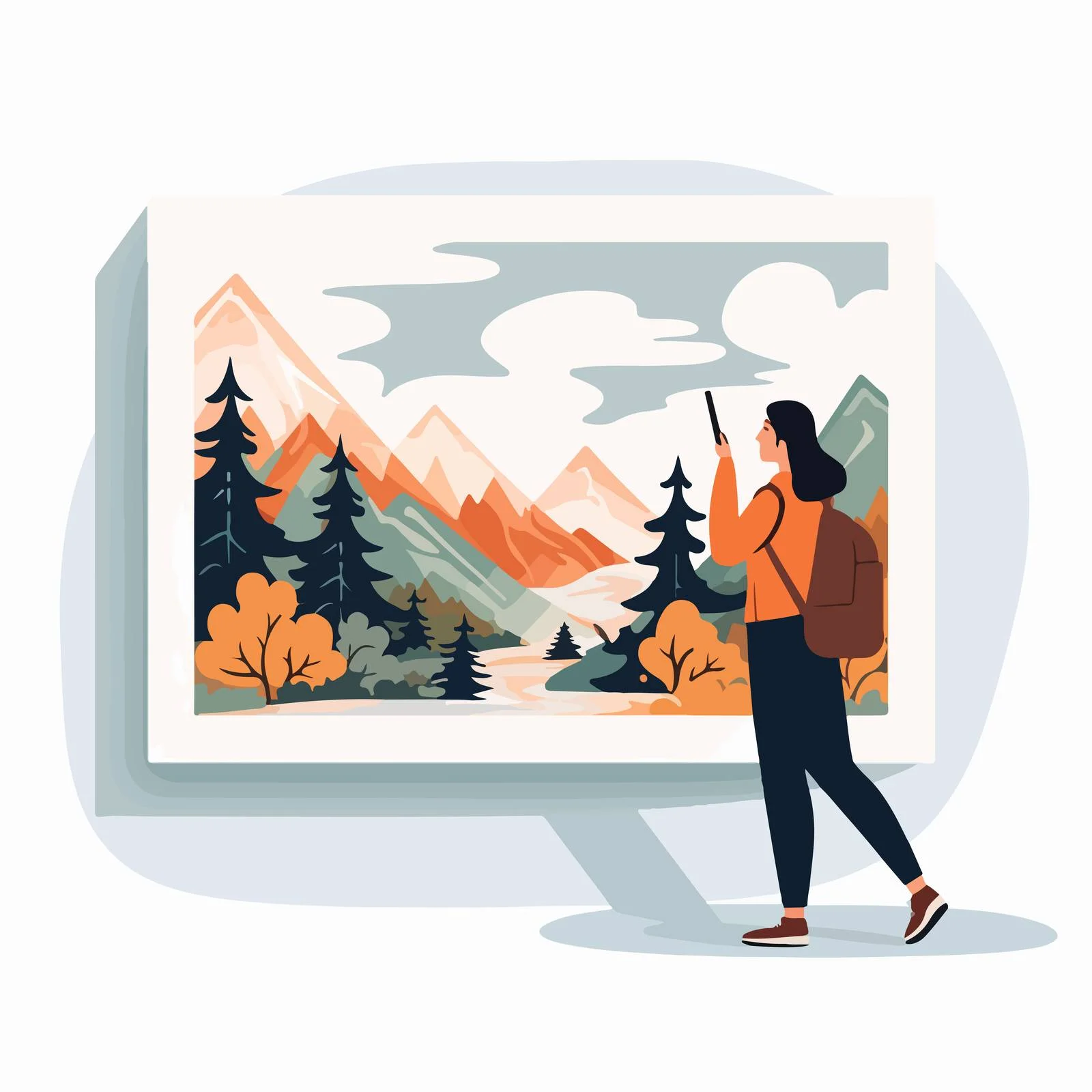 Miniature Figure with Oversized Artwork on Hands — free download from Dotvec