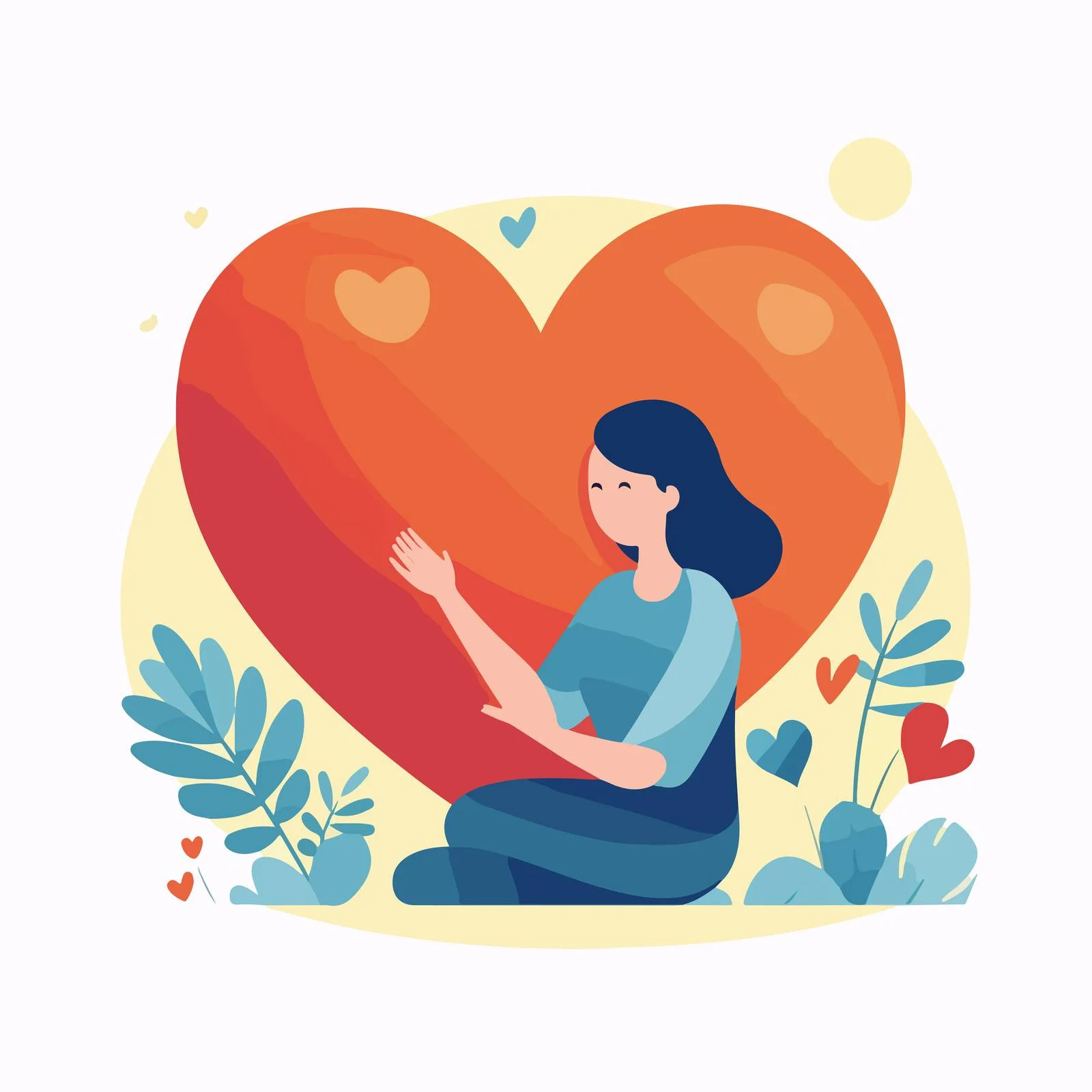 Cherishing Huge Heart: Symbol of Love — free download from Dotvec