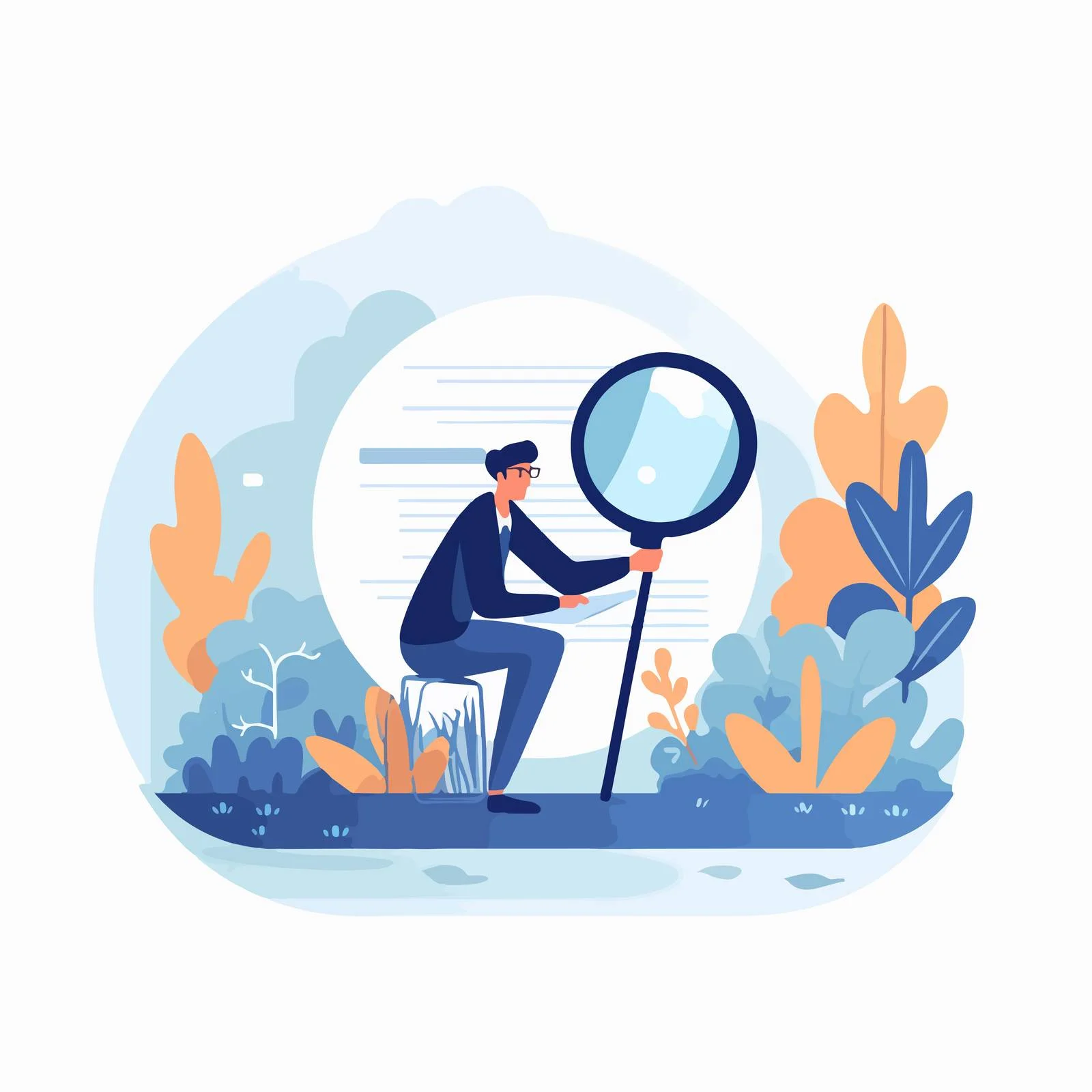 Exploring Small Figure Seeking Hidden Objects — free download from Dotvec