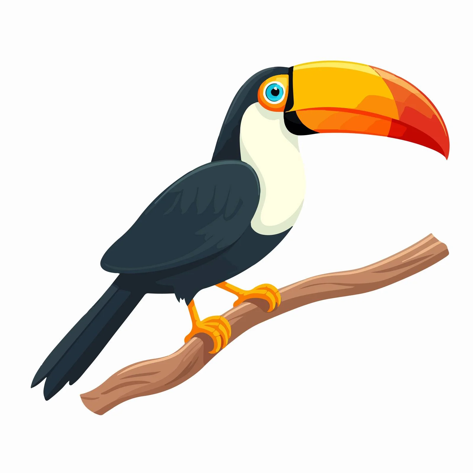 Exquisite Toco Toucan on White Background — free download from Dotvec