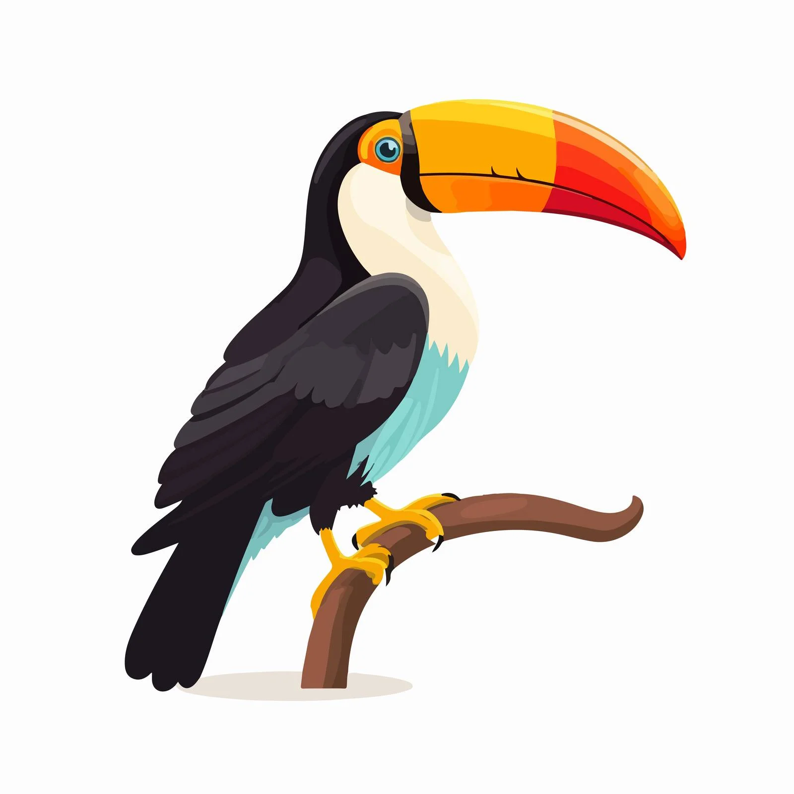 Exquisite Toco Toucan on White Background — free download from Dotvec