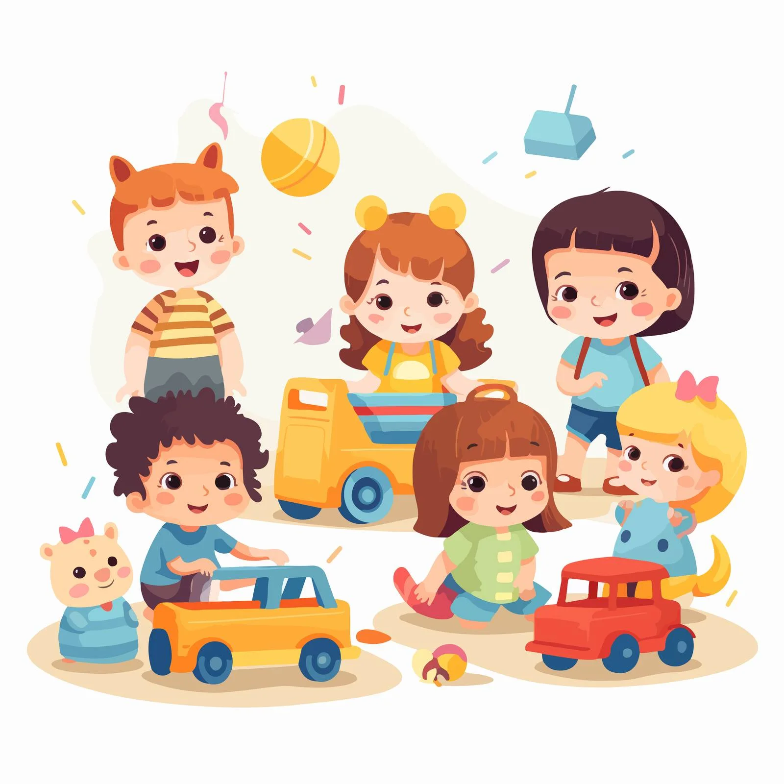 Engaging Toddlers at Kindergarten Playschool — free download from Dotvec