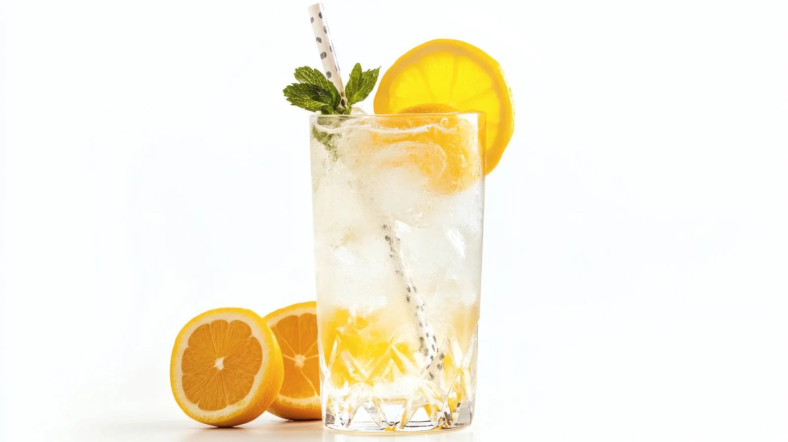 Classic Tom Collins Cocktail on White Background — free download from Dotvec