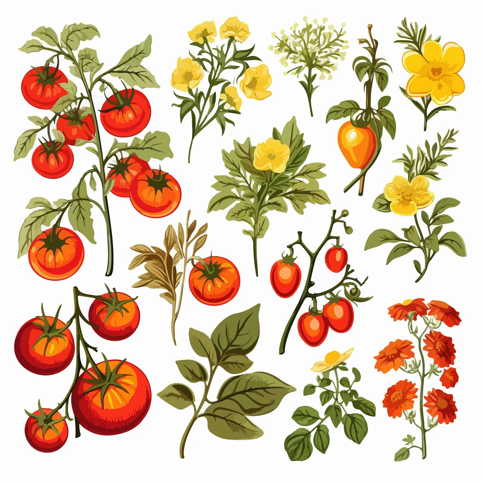 Hand-drawn Tomato Varieties Illustration Set — free download from Dotvec