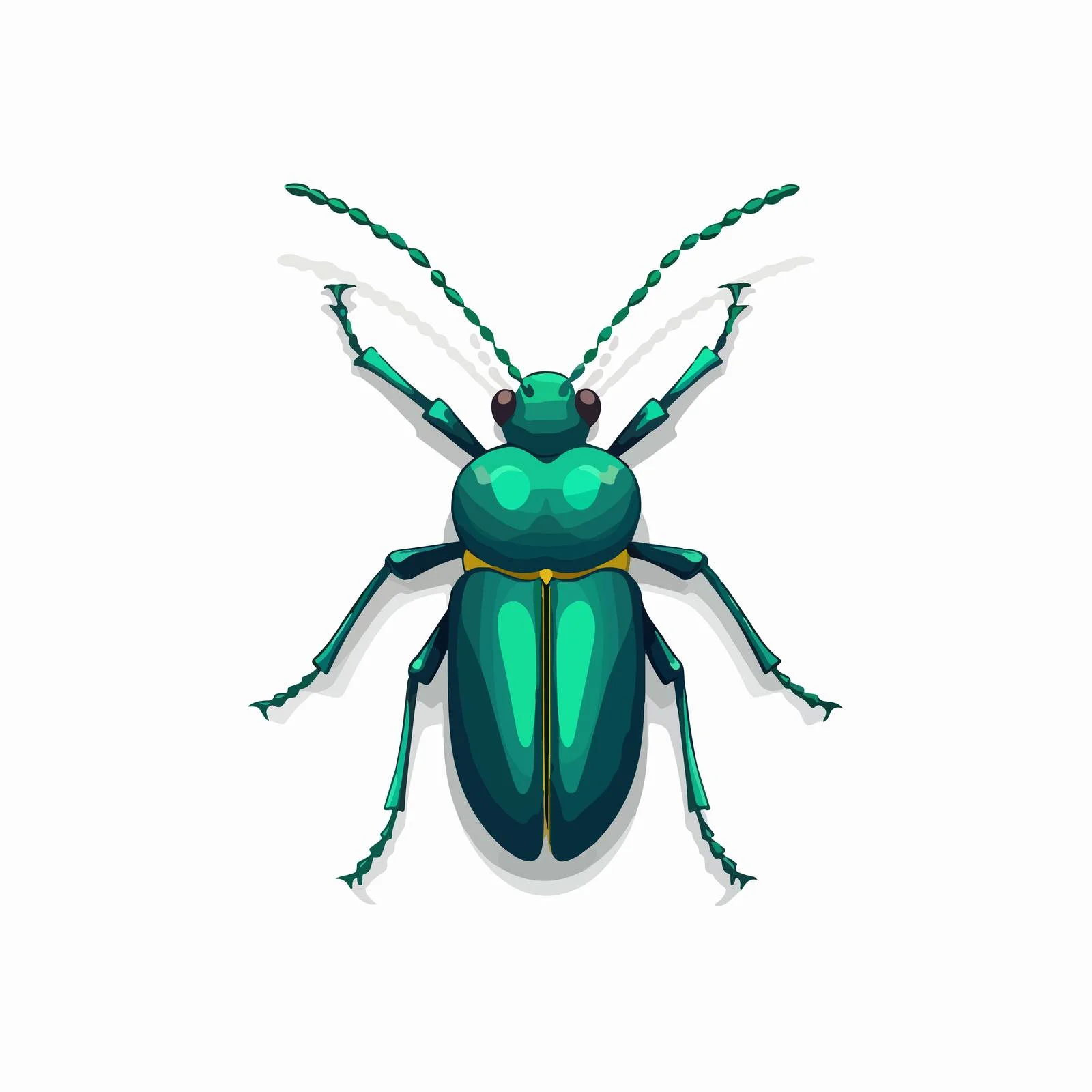 Detailed Top View of Unique Ground Beetle — free download from Dotvec