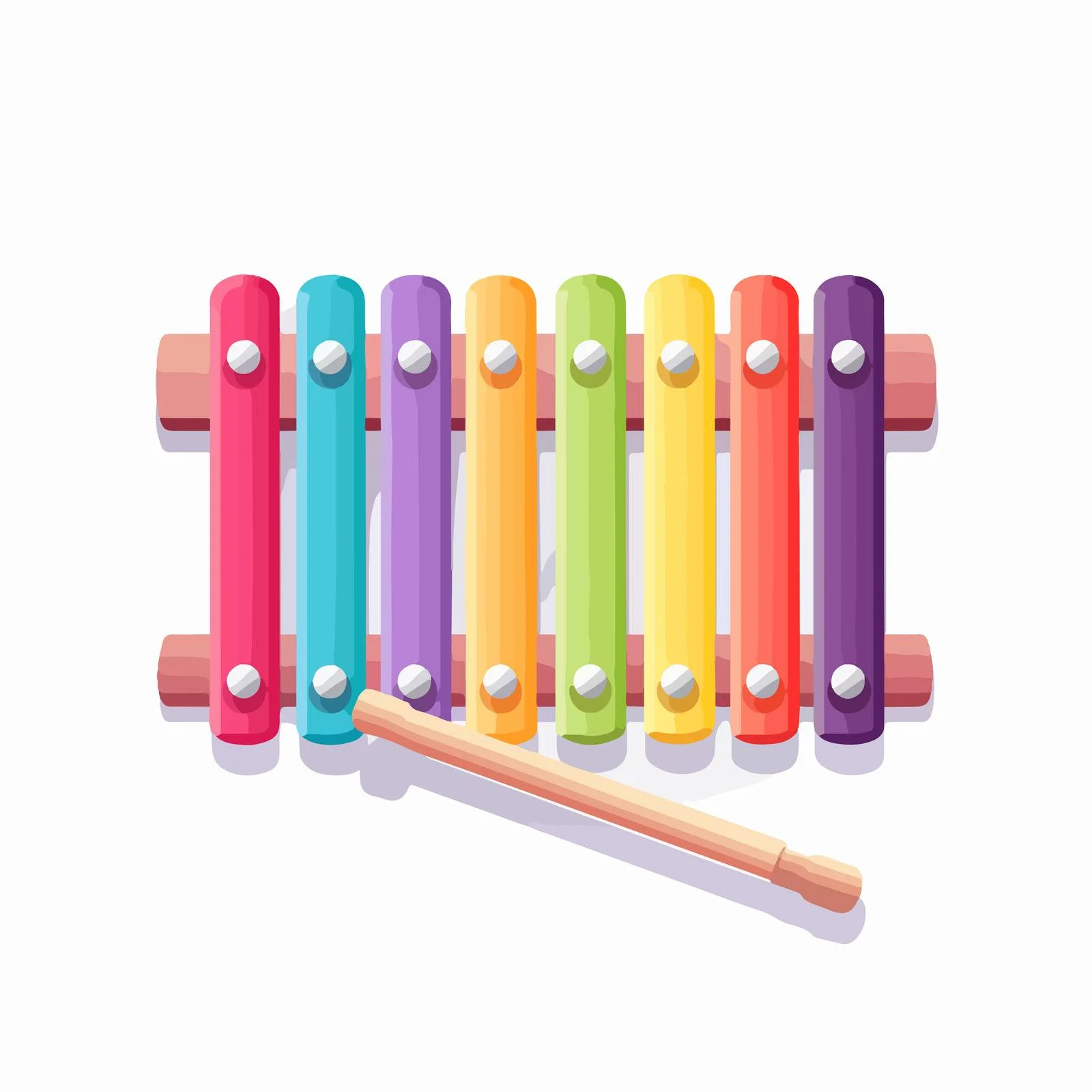 Vibrant Kids' Xylophone with Mallets — free download from Dotvec