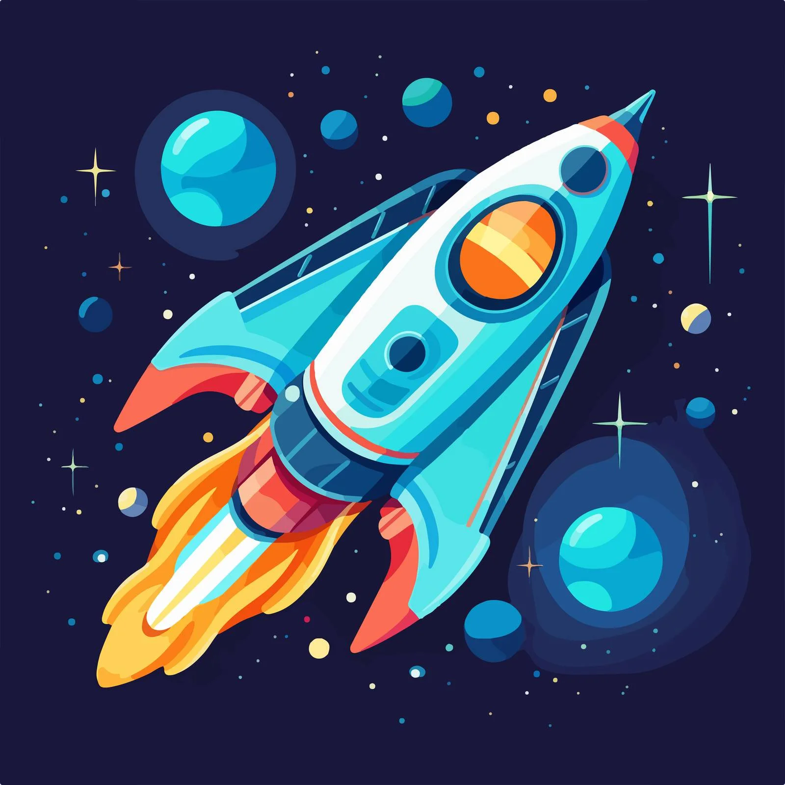 Spacecraft soaring in deep cosmic expanse — free download from Dotvec