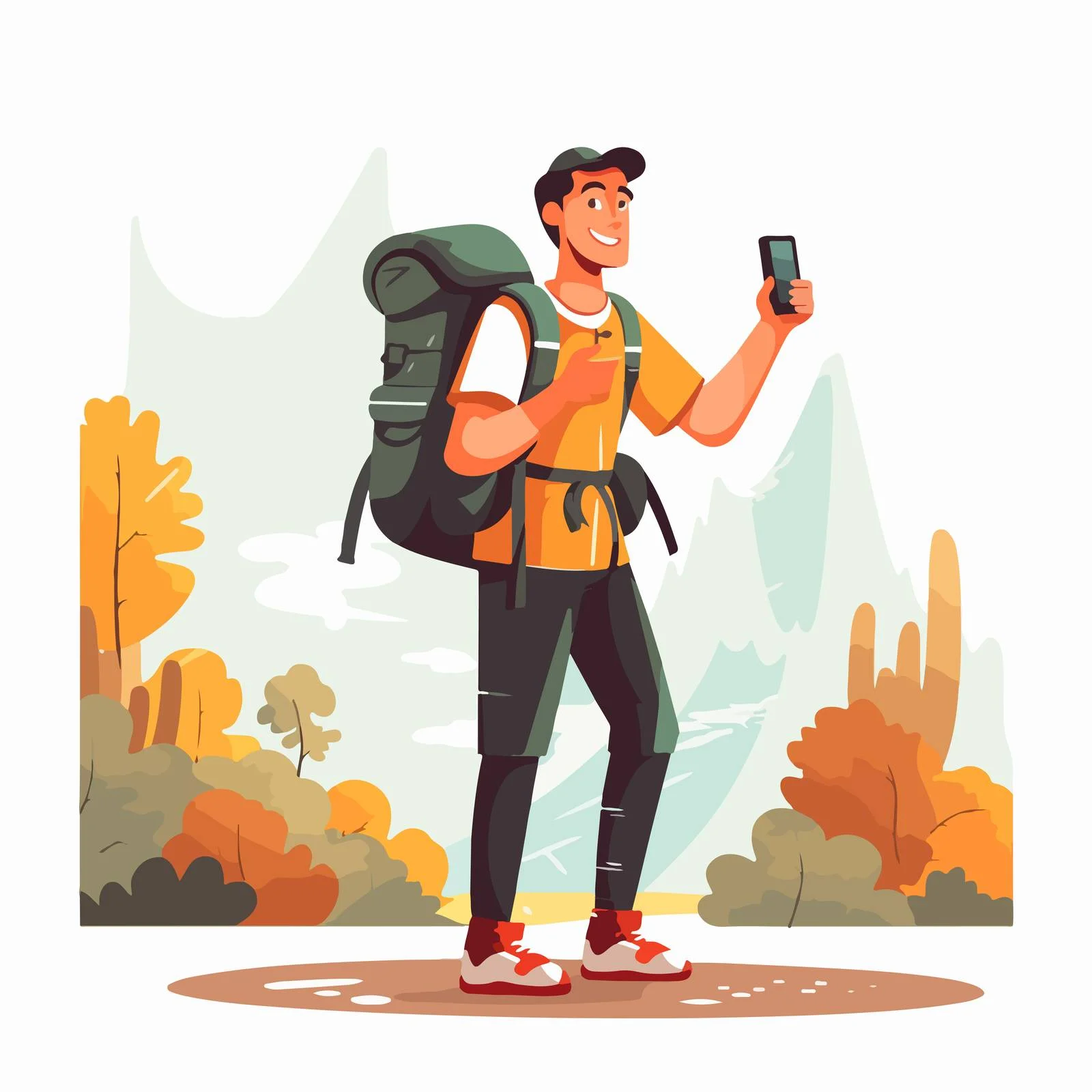 Adventure Seeker Exploring Wilderness Trail — free download from Dotvec