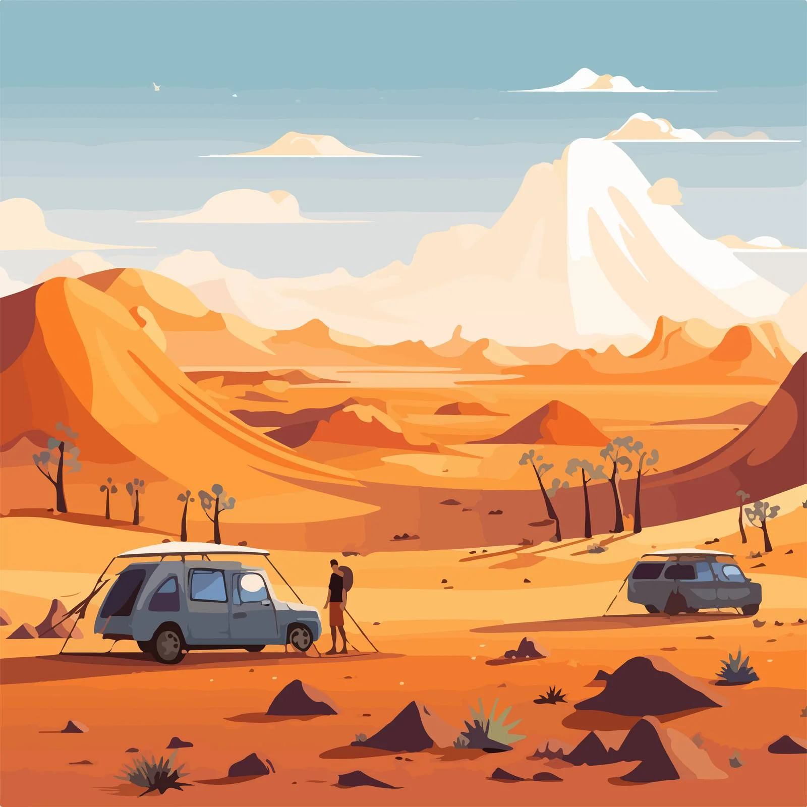 Exploring Desert Campsites: Endless Sand Dunes — free download from Dotvec