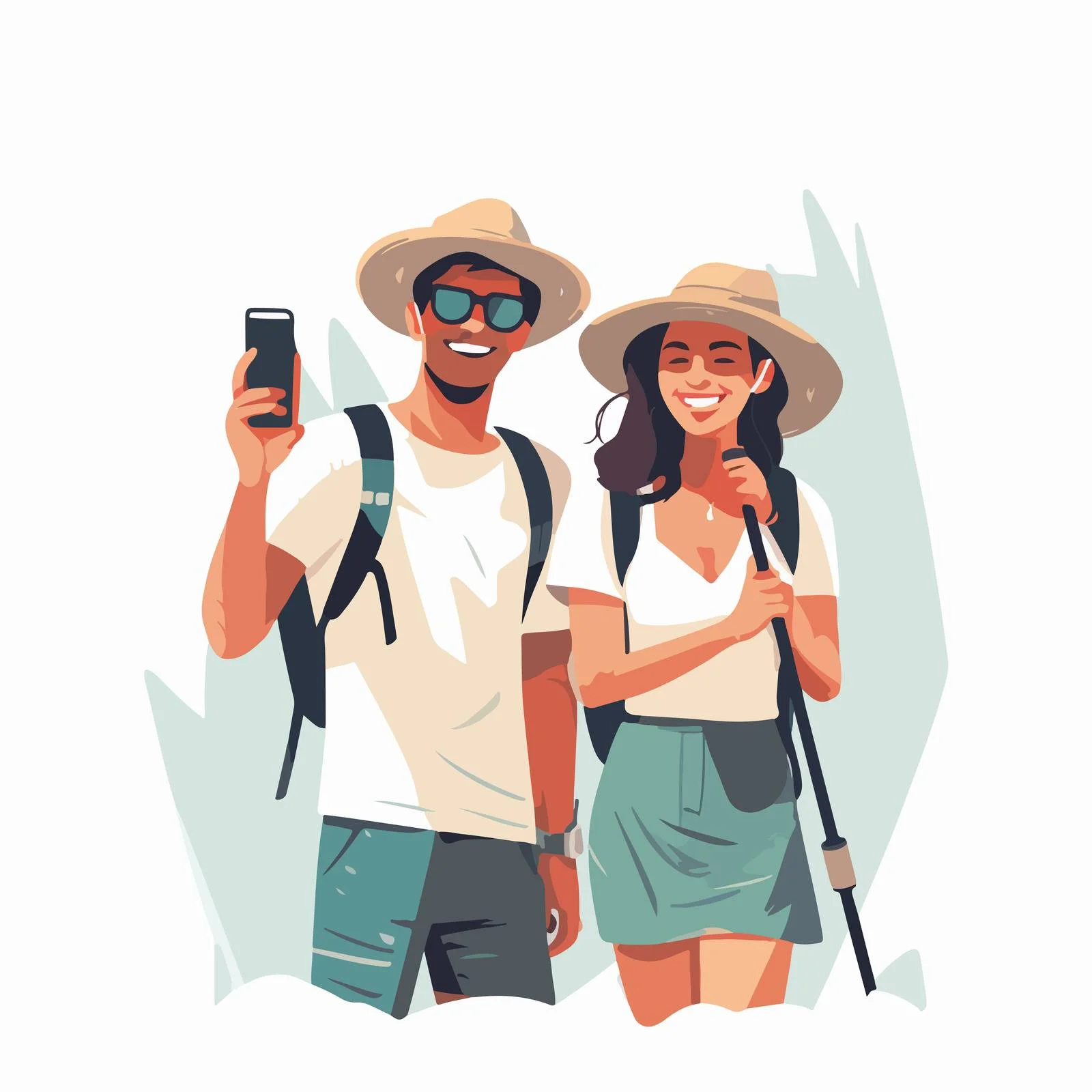 Travelers Capture Selfie with Monopod — free download from Dotvec