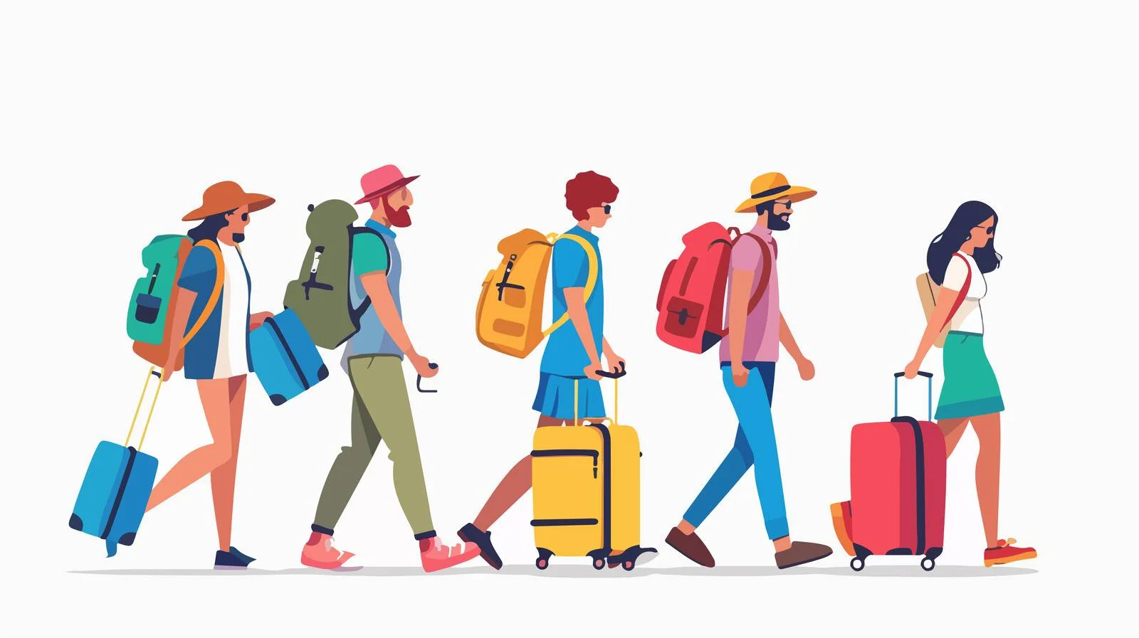 Tourists Check-In at Hotel — free download from Dotvec