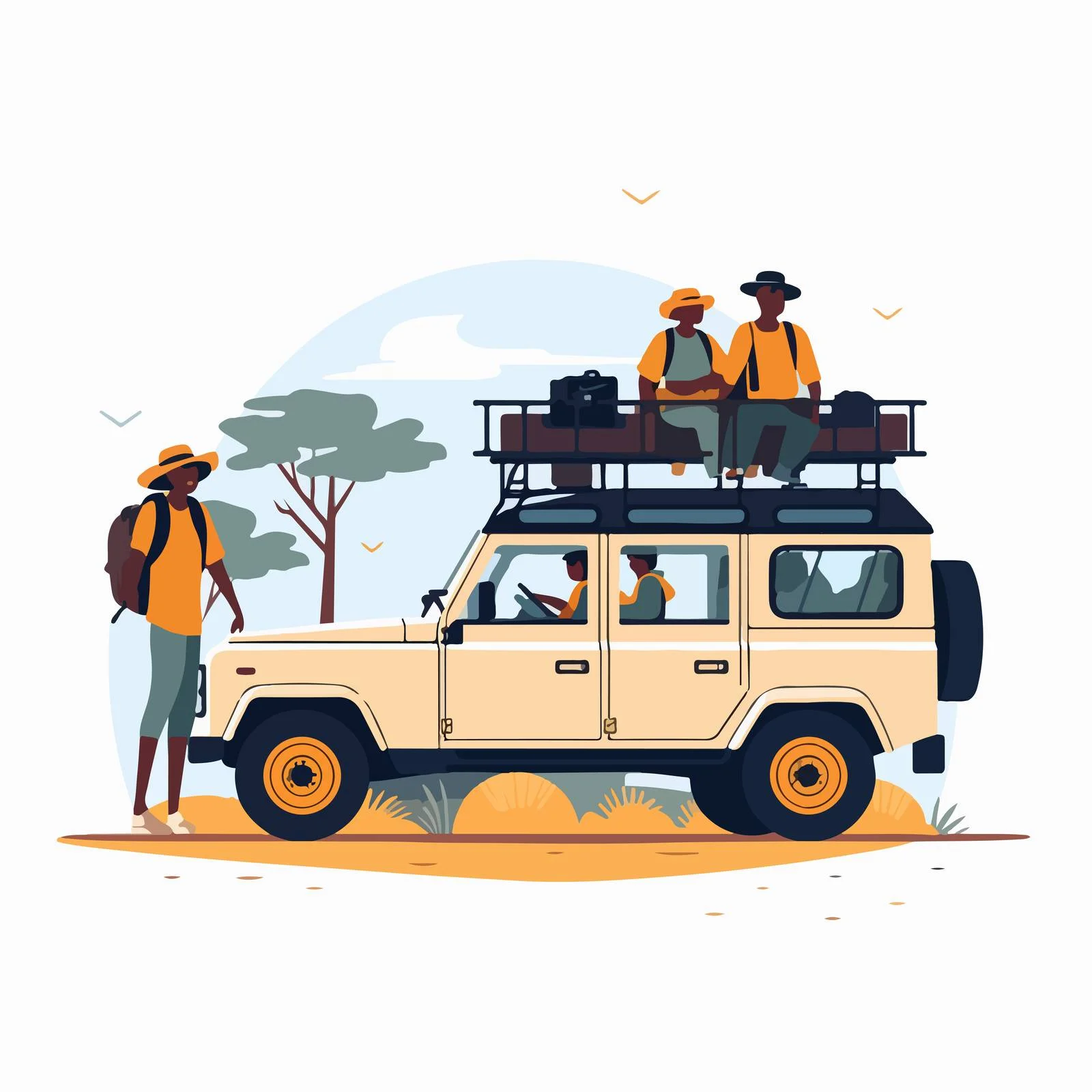 Joyful tourists capturing moments in vehicle — free download from Dotvec
