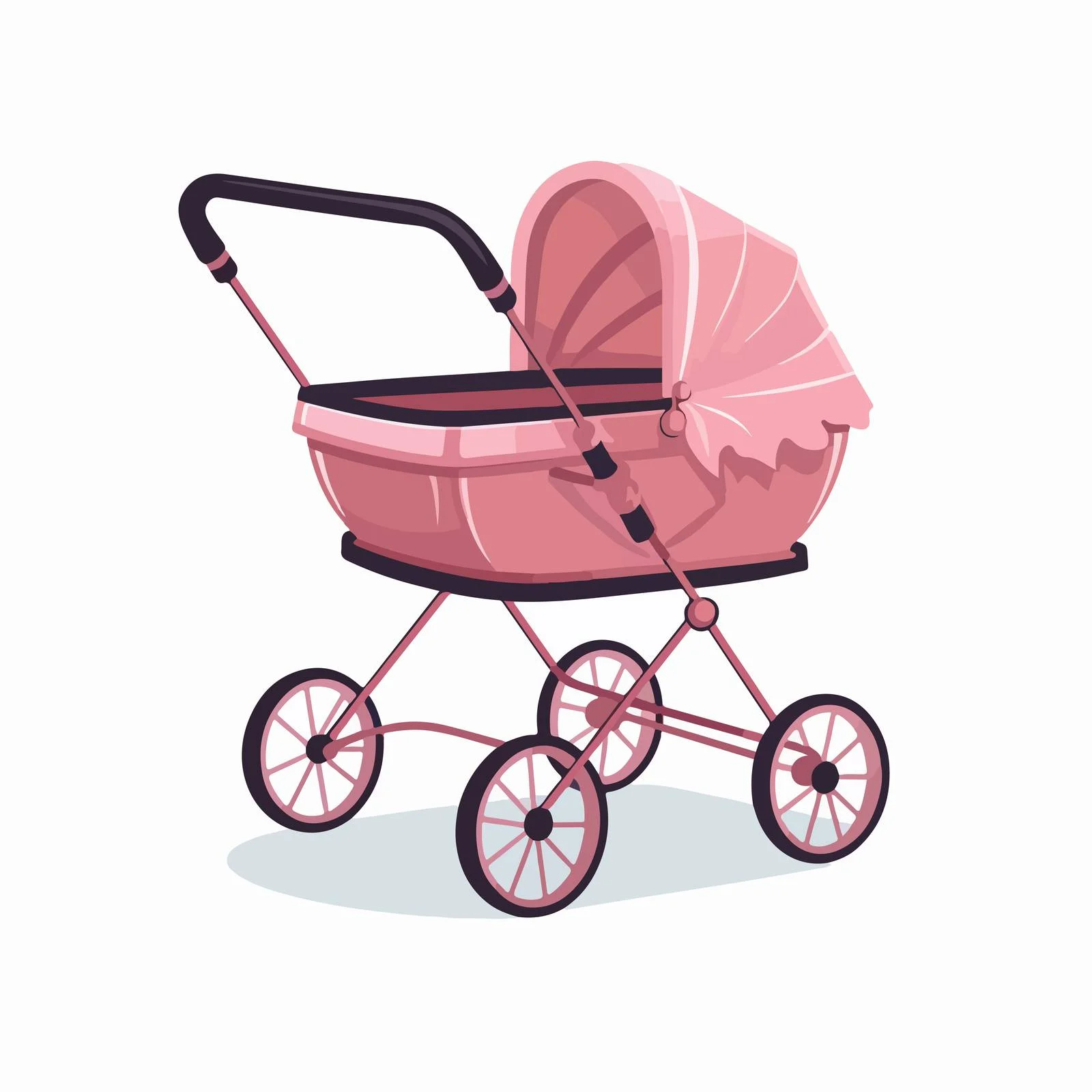 Girlish Toy Buggy Vector Illustration Design — free download from Dotvec