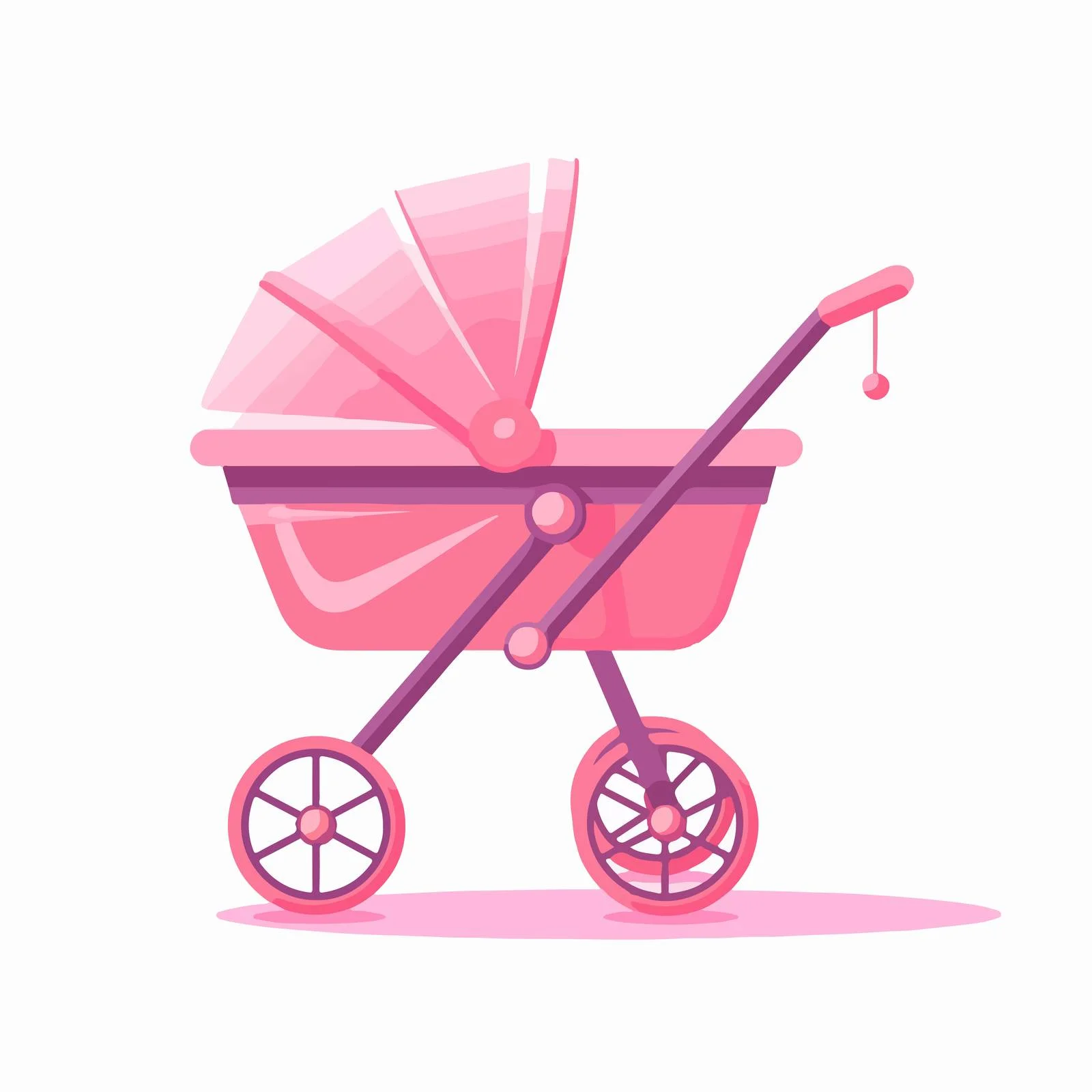Girlish Toy Buggy Flat Vector Design — free download from Dotvec