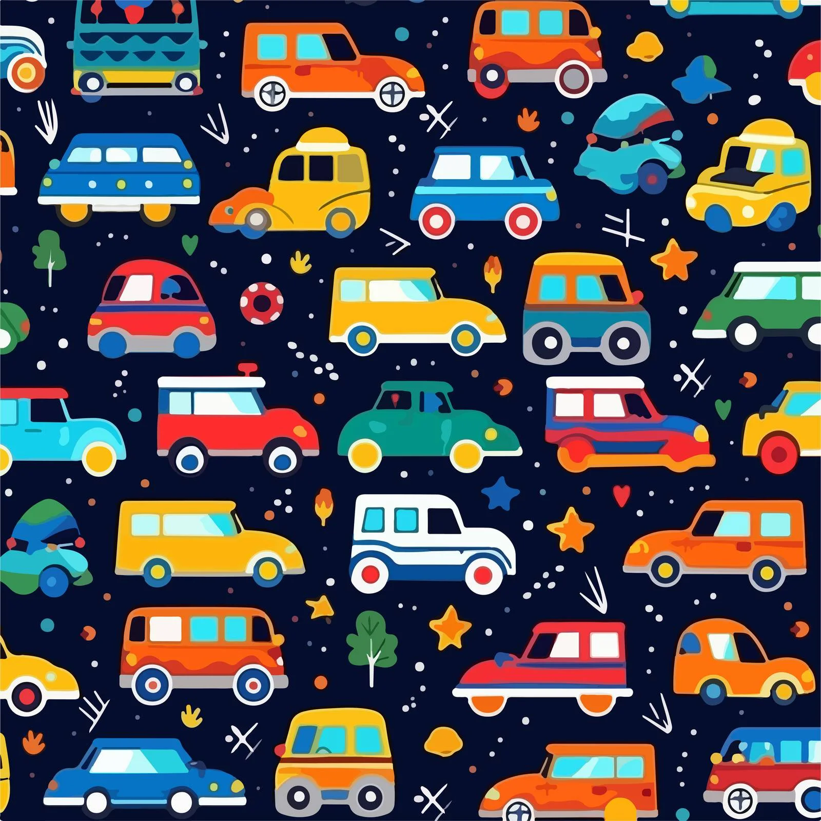 Playful Toy Cars Pattern for Kids' Design — free download from Dotvec
