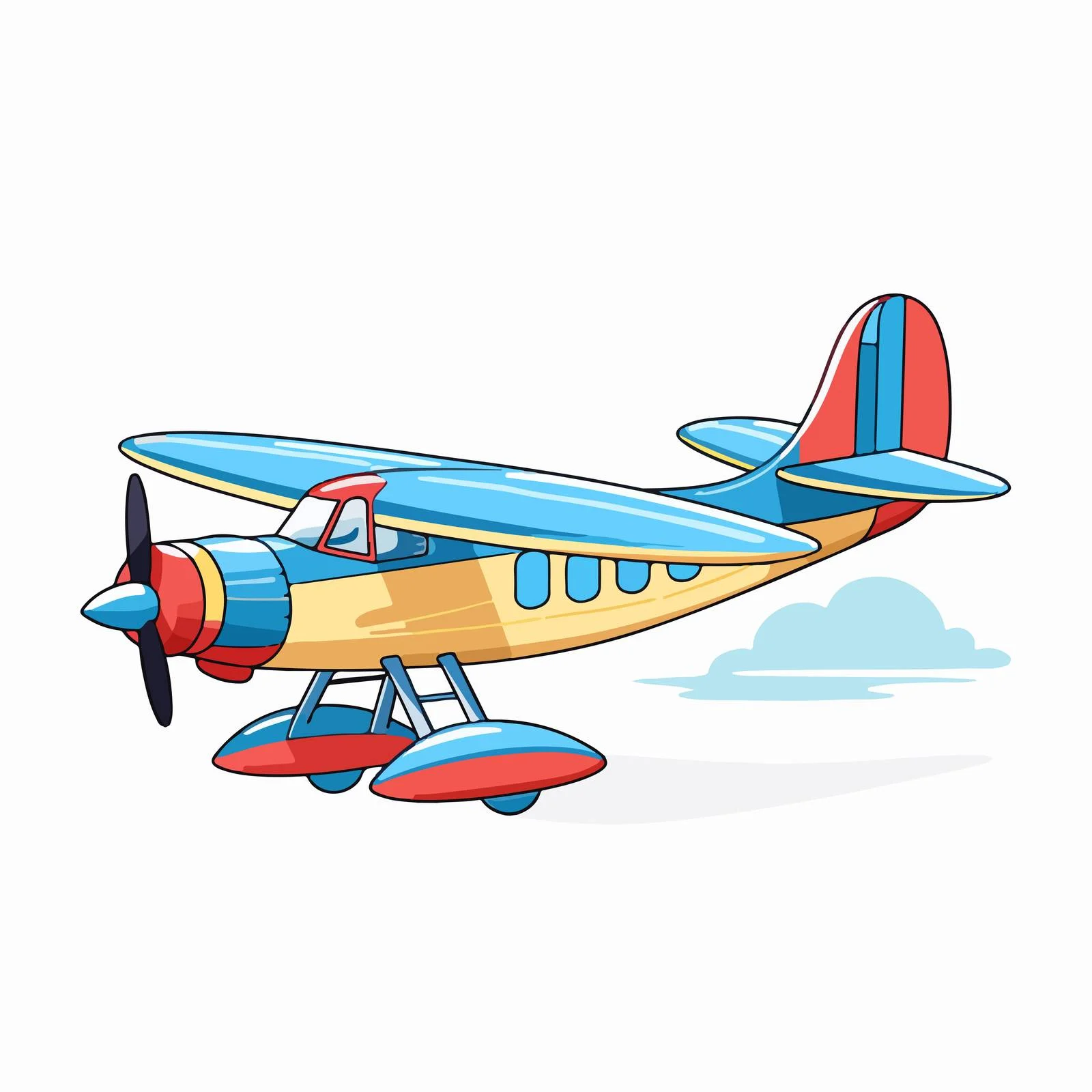 Classic Toy Plane on White Background — free download from Dotvec