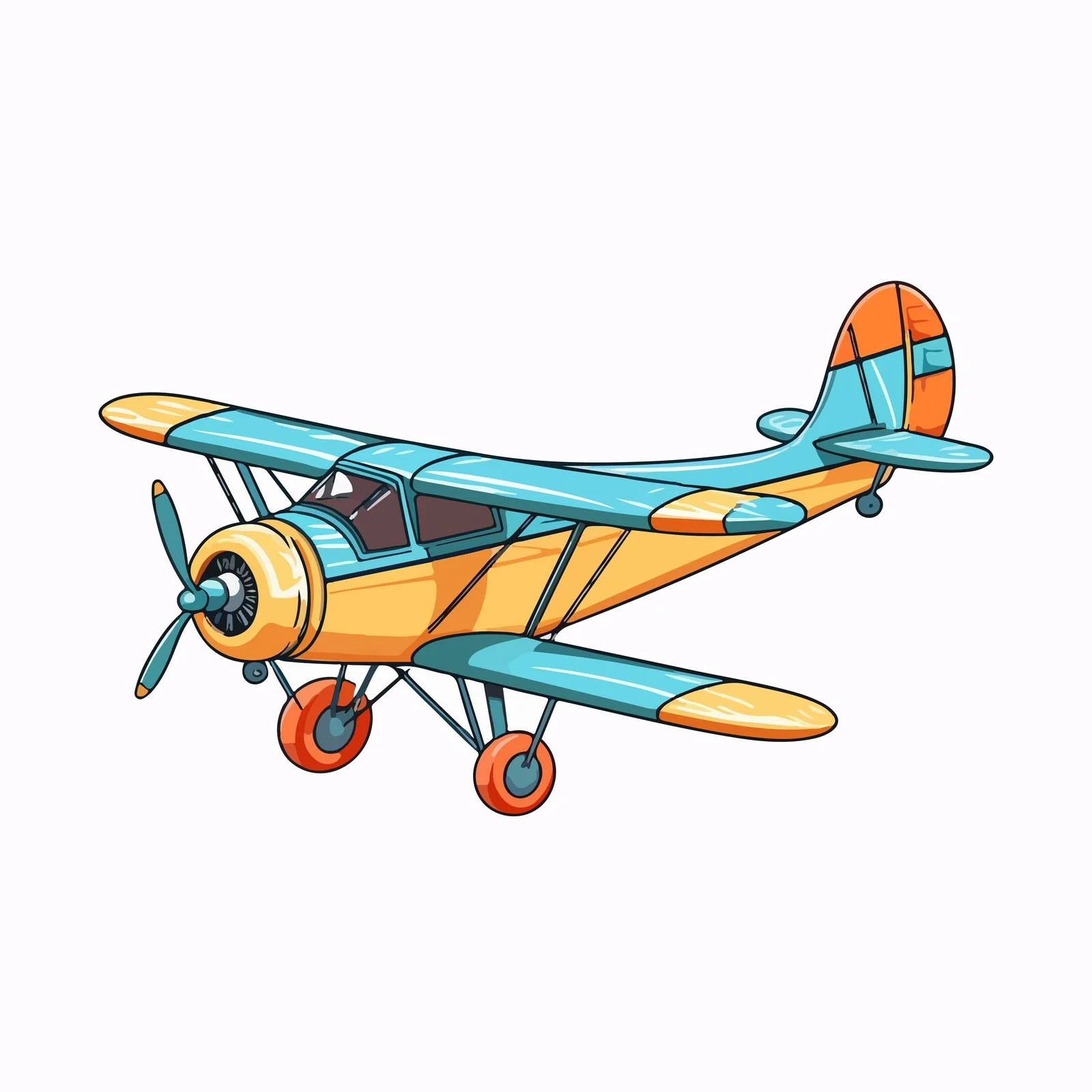 Vintage Toy Plane on White Background — free download from Dotvec