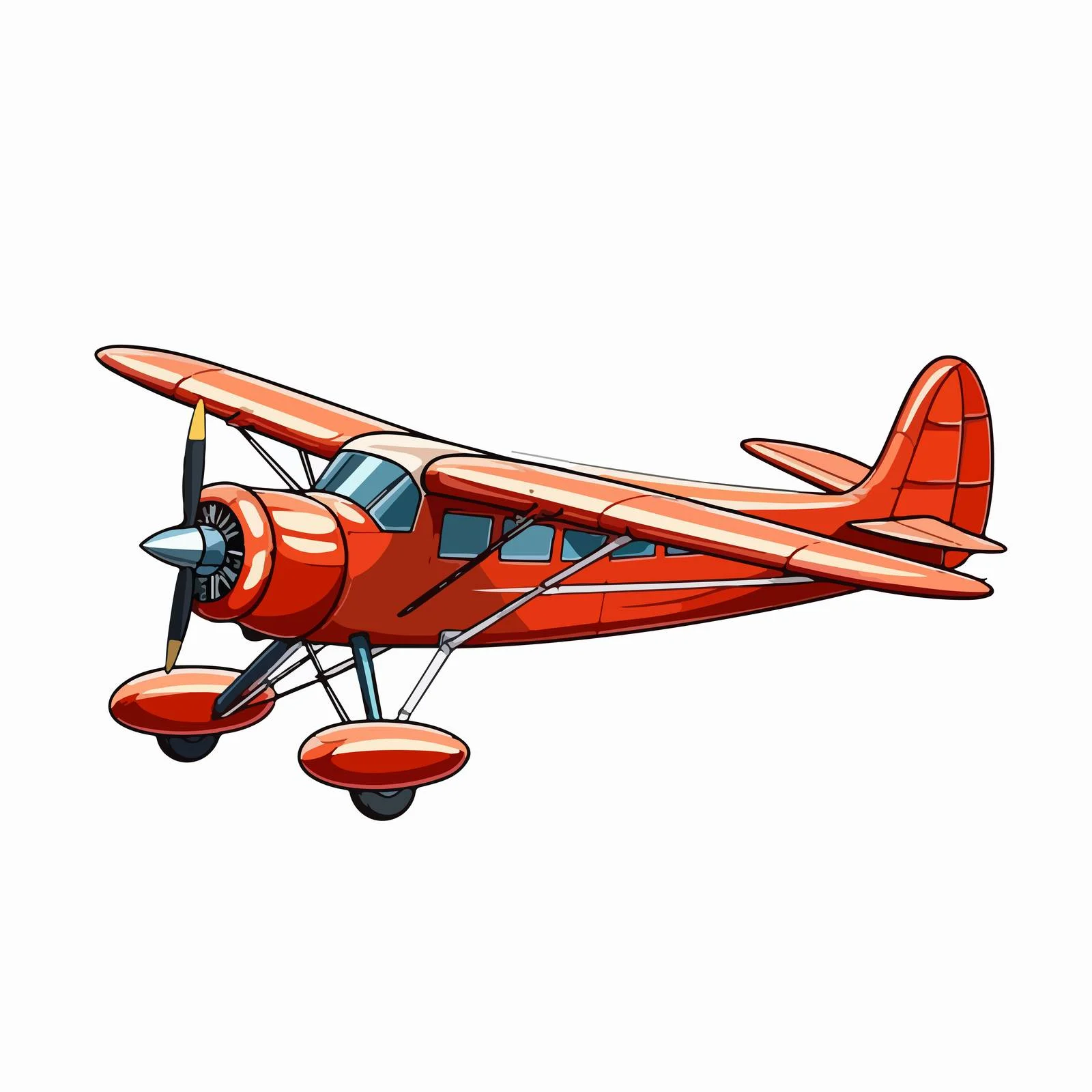 Classic Toy Propeller Plane on White Background — free download from Dotvec