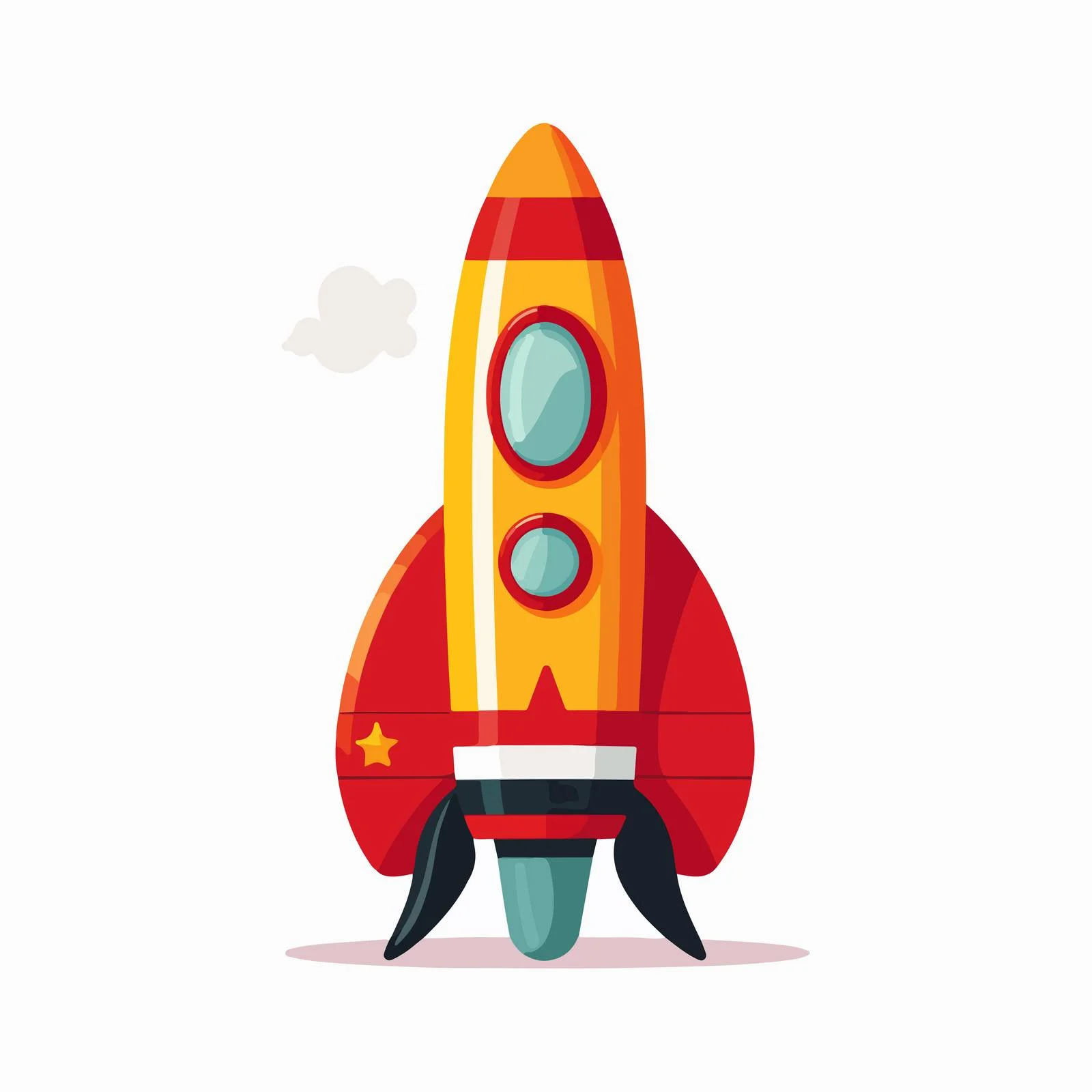 Colorful Toy Rocket Vector Illustration for Kids — free download from Dotvec