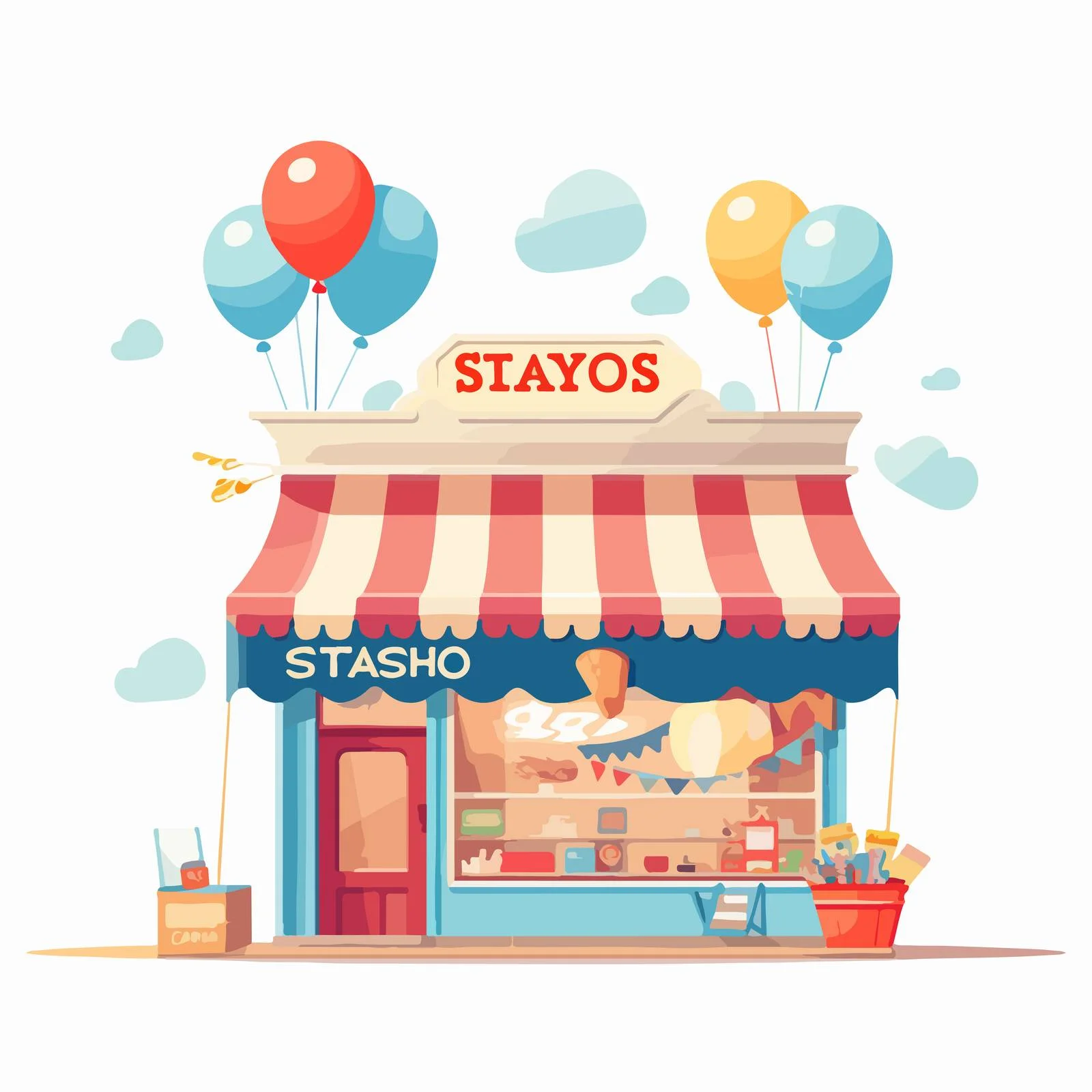 Vibrant Kids Store Building Illustration — free download from Dotvec
